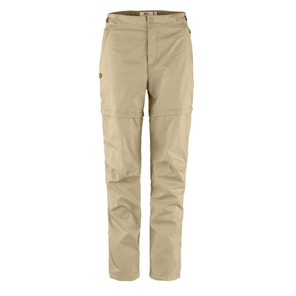 Fjallraven Womens Abisko Hike Zip-Off Trousers Reg Leg Fossil - Parasol Store