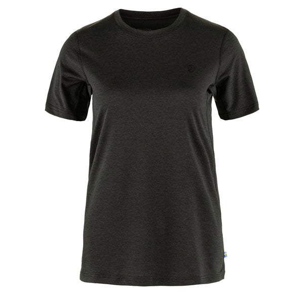 Fjallraven Womens Abisko Day Hike SS T-Shirt Black - Parasol Store