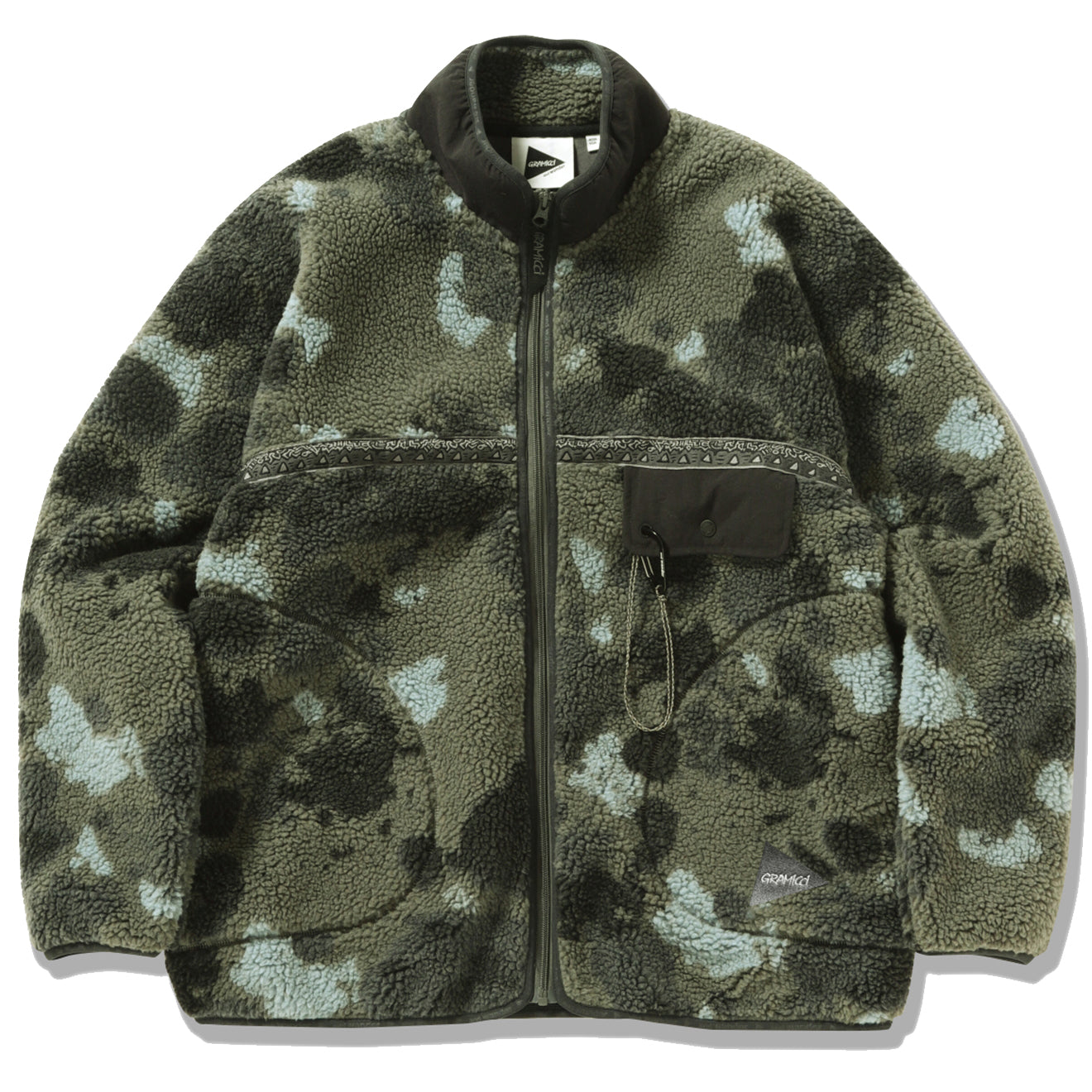 Gramicci x And Wander JQ Tape Fleece Jacket Camo - Parasol Store