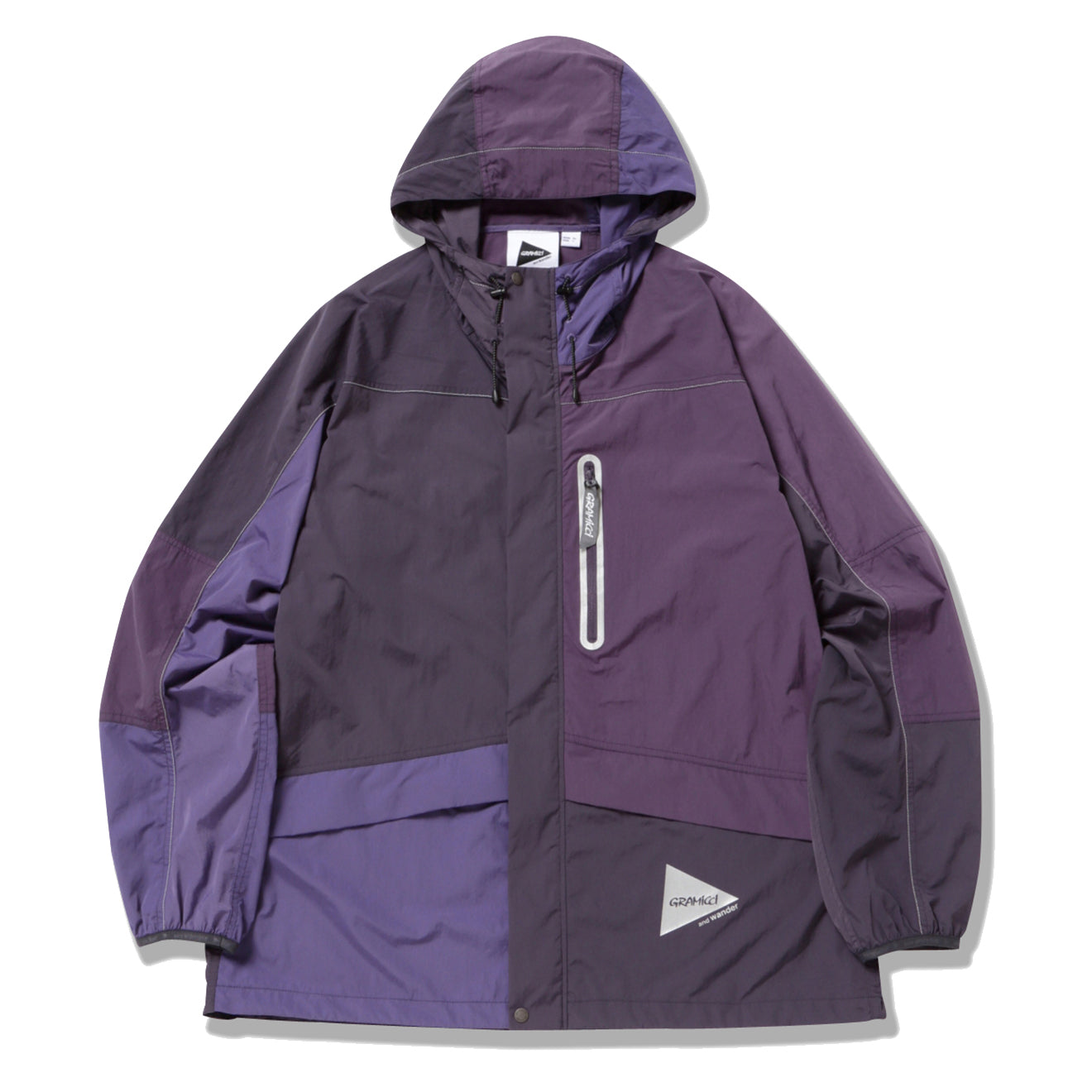 Gramicci x And Wander Women's Patchwork Wind Hoodie Multi Purple - Parasol Store