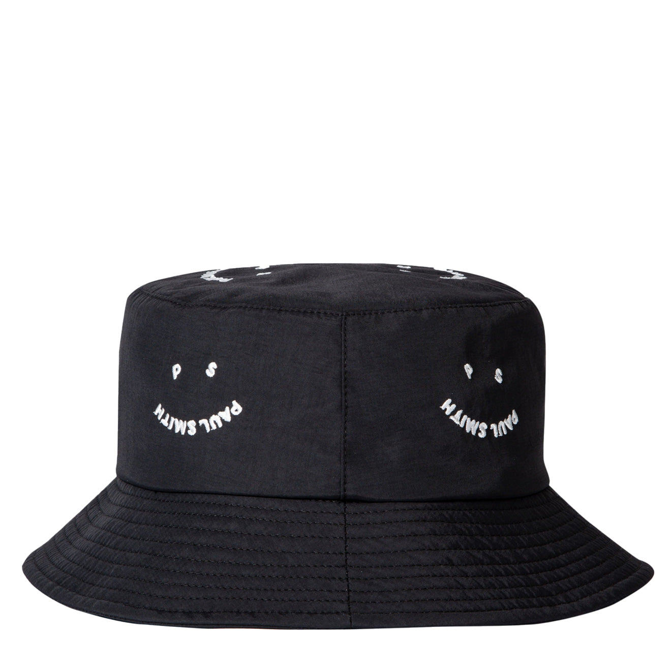 Paul Smith PS Happy Allover Bucket Hat Black