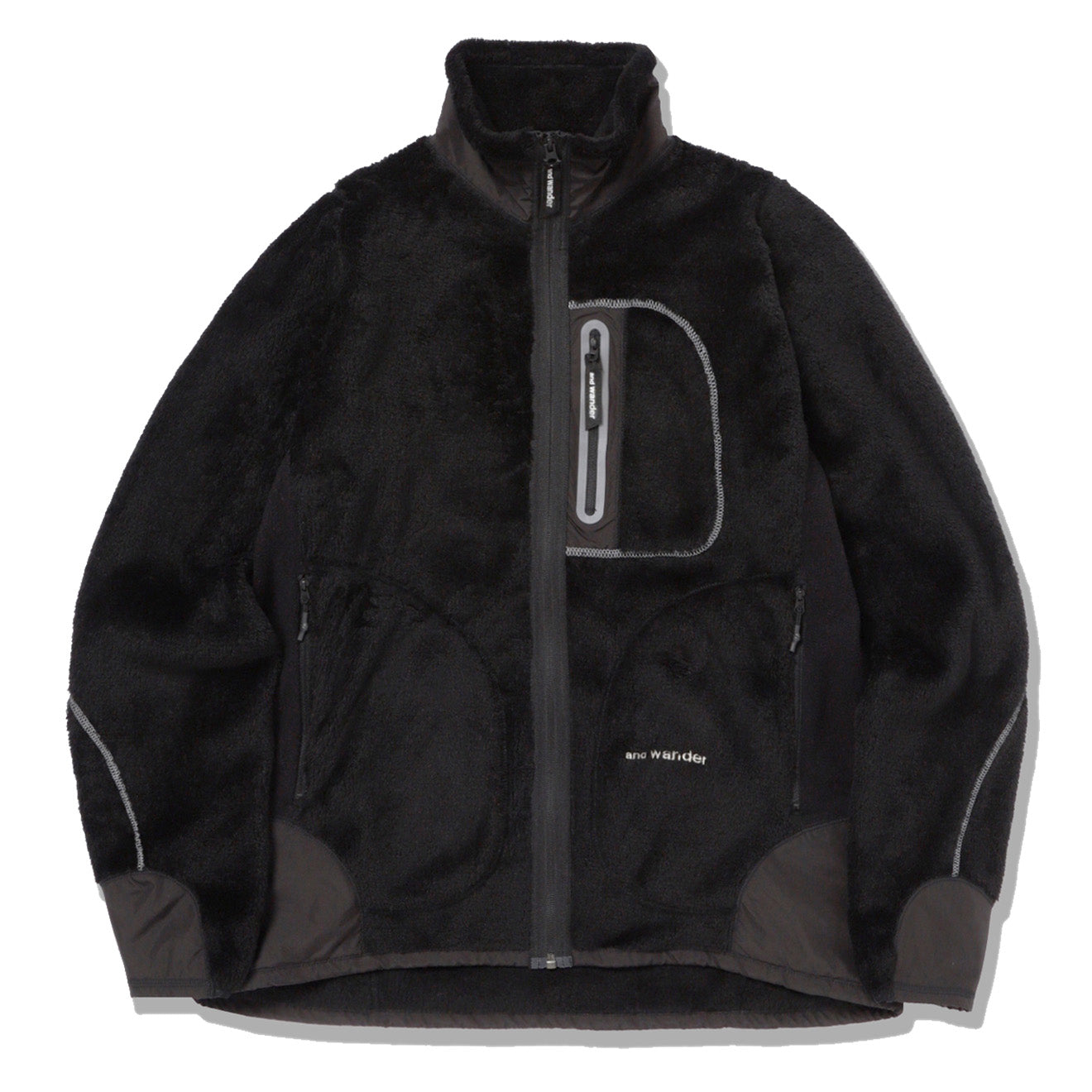 And Wander High Loft Fleece Jacket Black And Wander