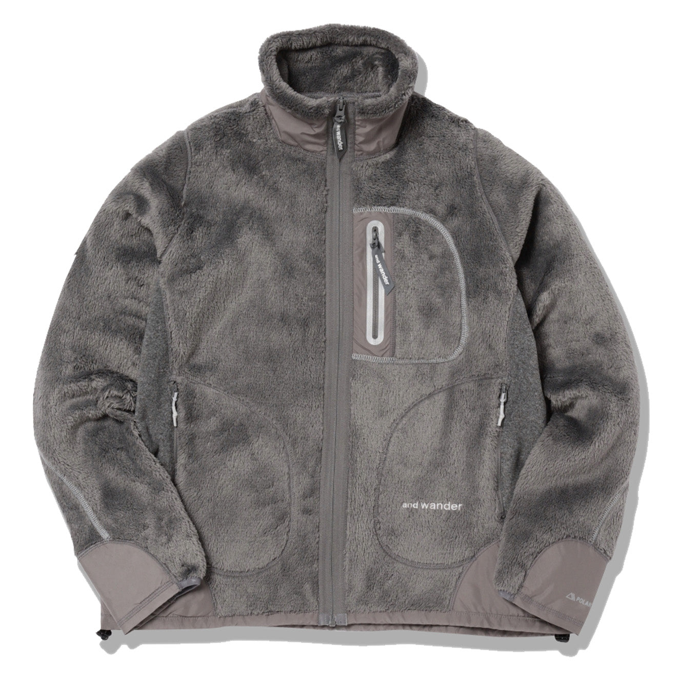 And Wander High Loft Fleece Jacket Dark Gray And Wander