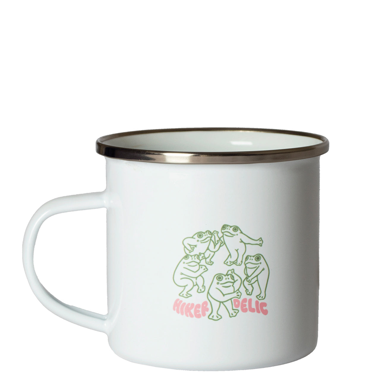 Hikerdelic Kaeru Enamel Mug White - Parasol Store