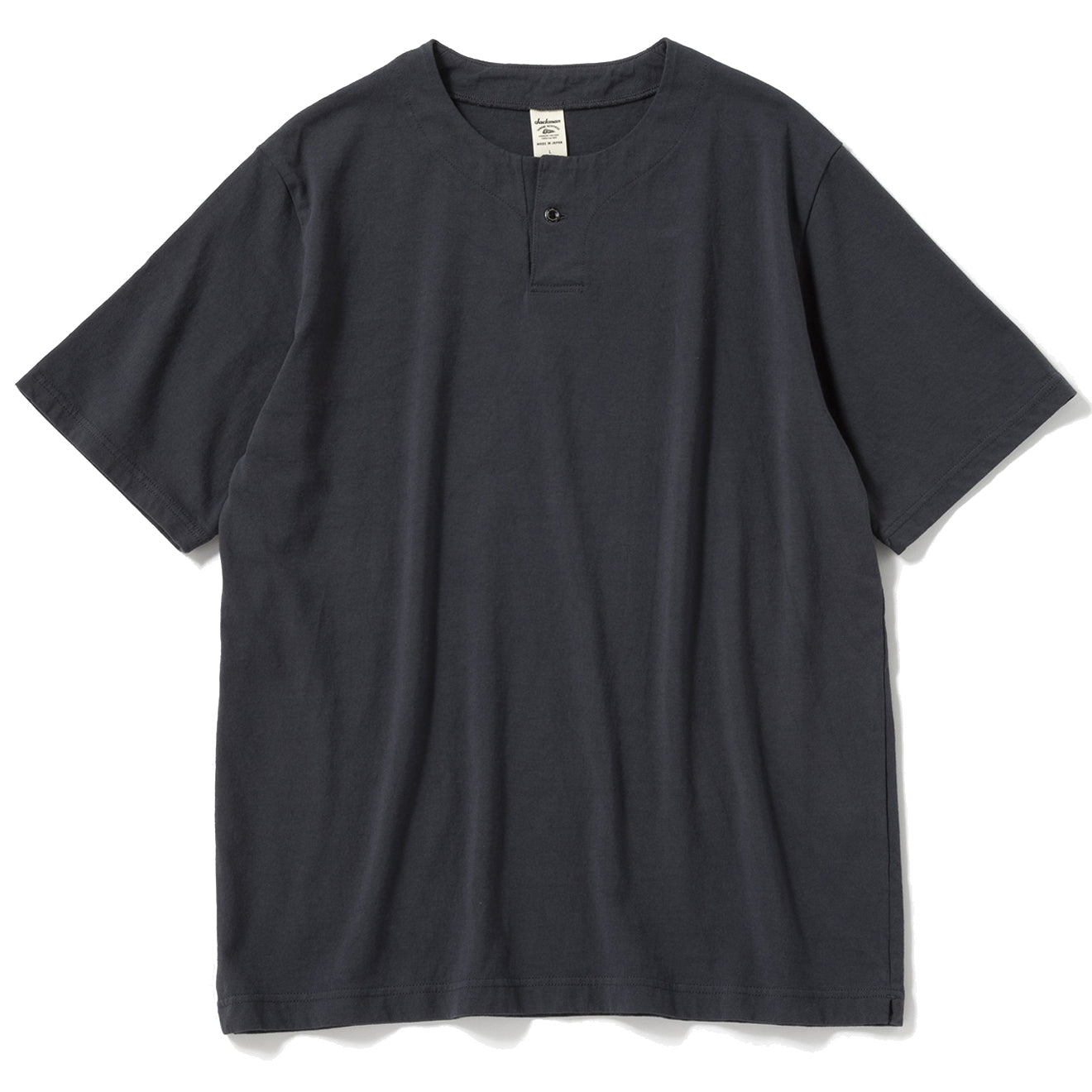 Jackman Henleyneck S/S T-Shirt Dark Blue Gray - Parasol Store