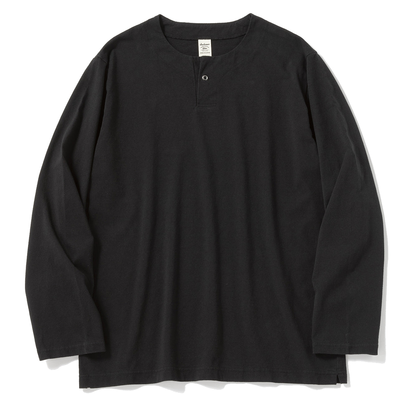 Jackman L/S Henleyneck T-Shirt Black - Parasol Store