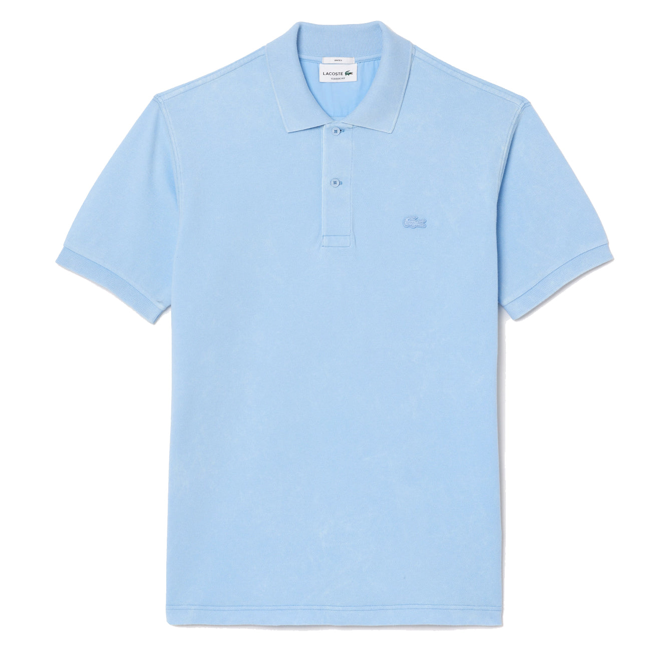 Lacoste Classic Fit L.12.12 Wash Effect Polo Shirt Pale Blue - Parasol Store