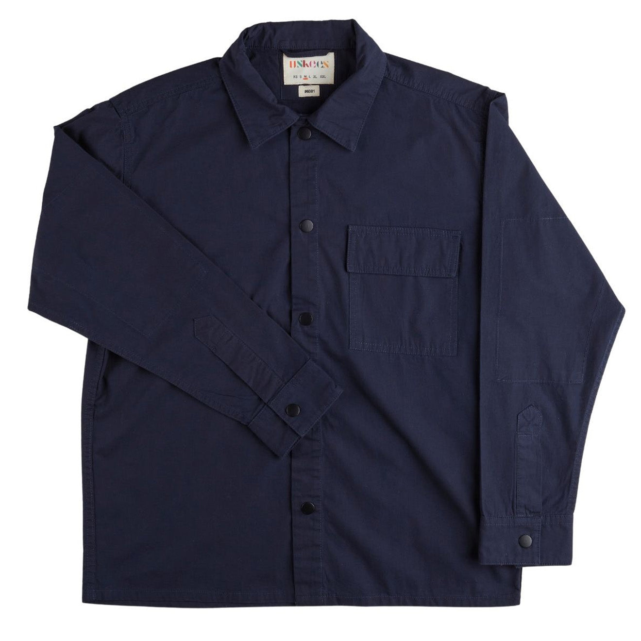 Uskees 6001 Lightweight Buttoned Overshirt Midnight Blue Uskees