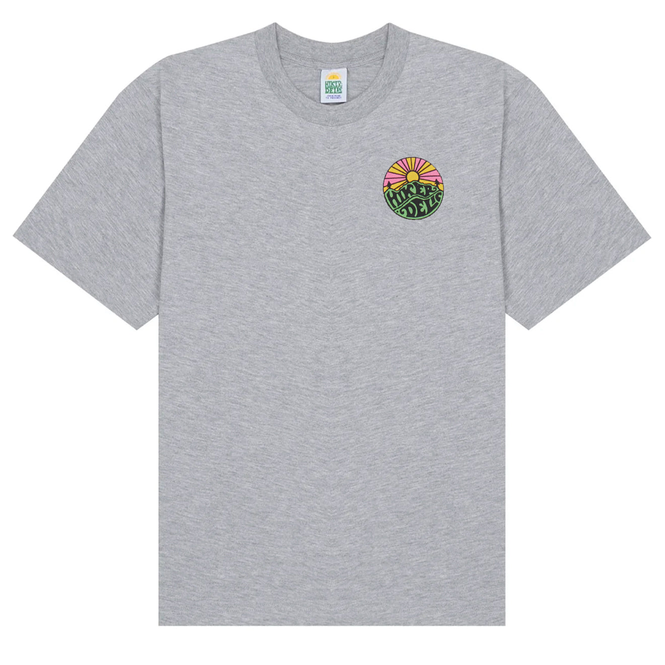 Hikerdelic Original Logo SS T-Shirt - Grey Marl - Parasol Store