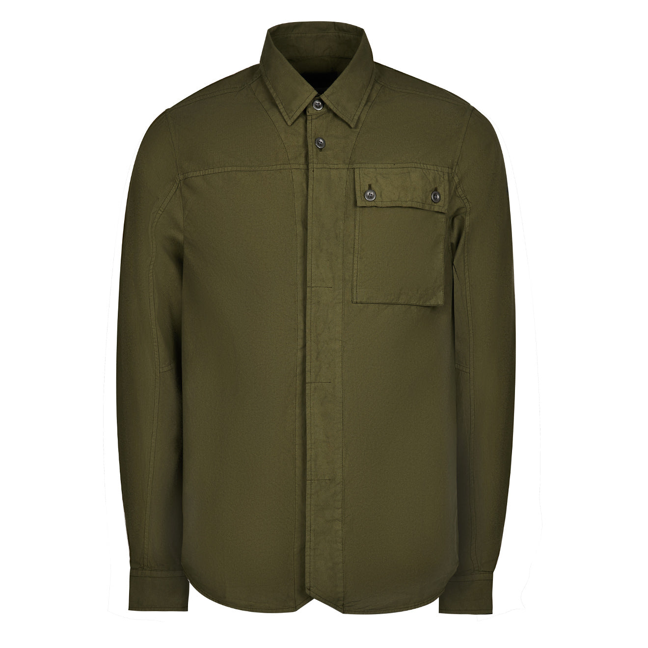 Left Hand Button Pocket Shirt Olive Left Hand