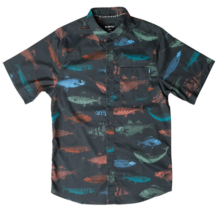 Kavu River Wrangler S/S Shirt Fish Stamp Kavu