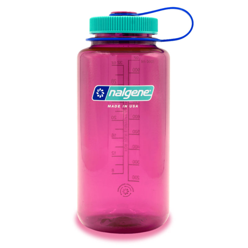 Nalgene Wide Mouth 1L Tritan Sustain Bottle Electric Magenta - Parasol Store