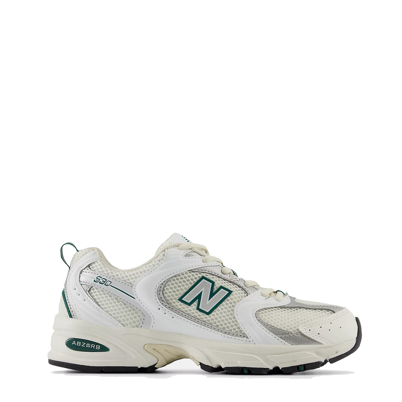 New Balance Womens 530 Trainer Sea Salt / White / Marsh Green - Parasol Store