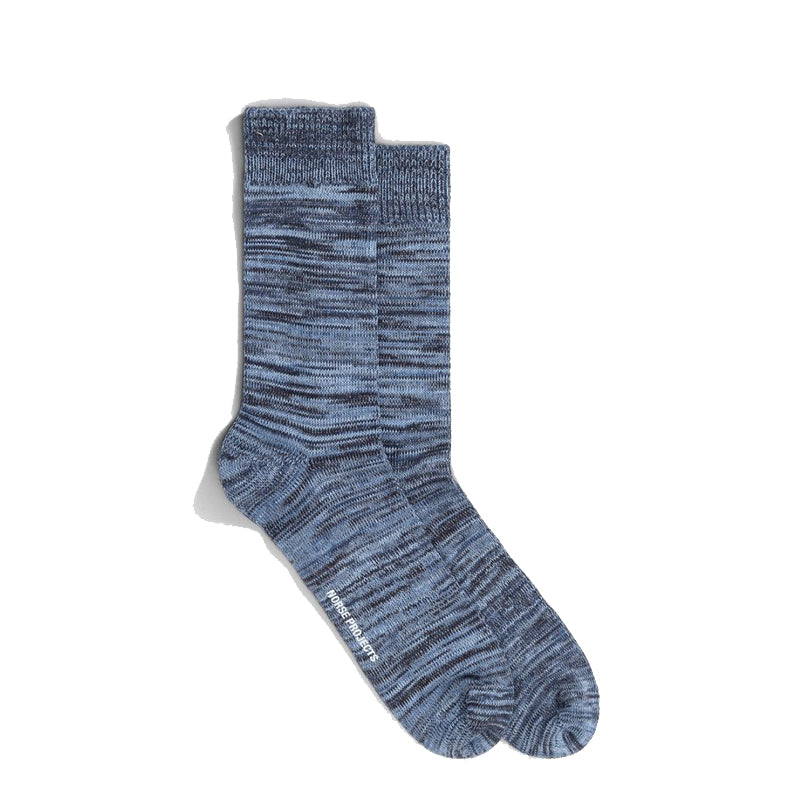 Norse Projects Bjarki Blend Socks Steel Blue - Parasol Store