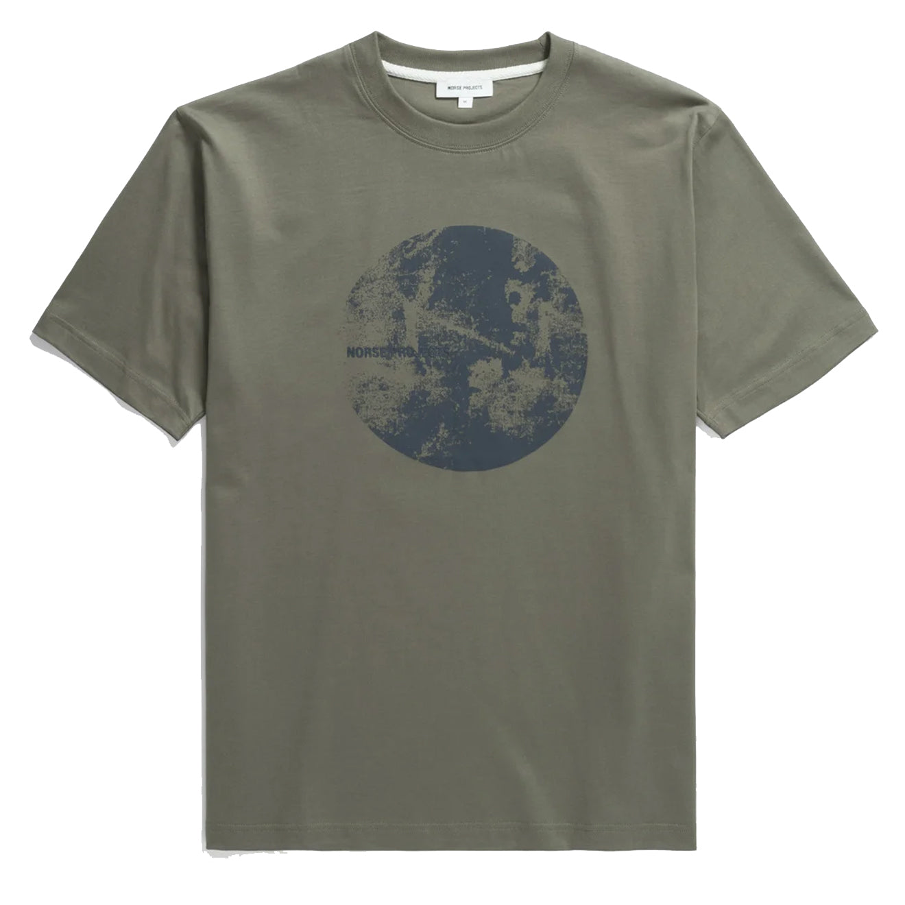 Norse Projects Johannes Organic Circle Print T-shirt Sediment Green - Parasol Store