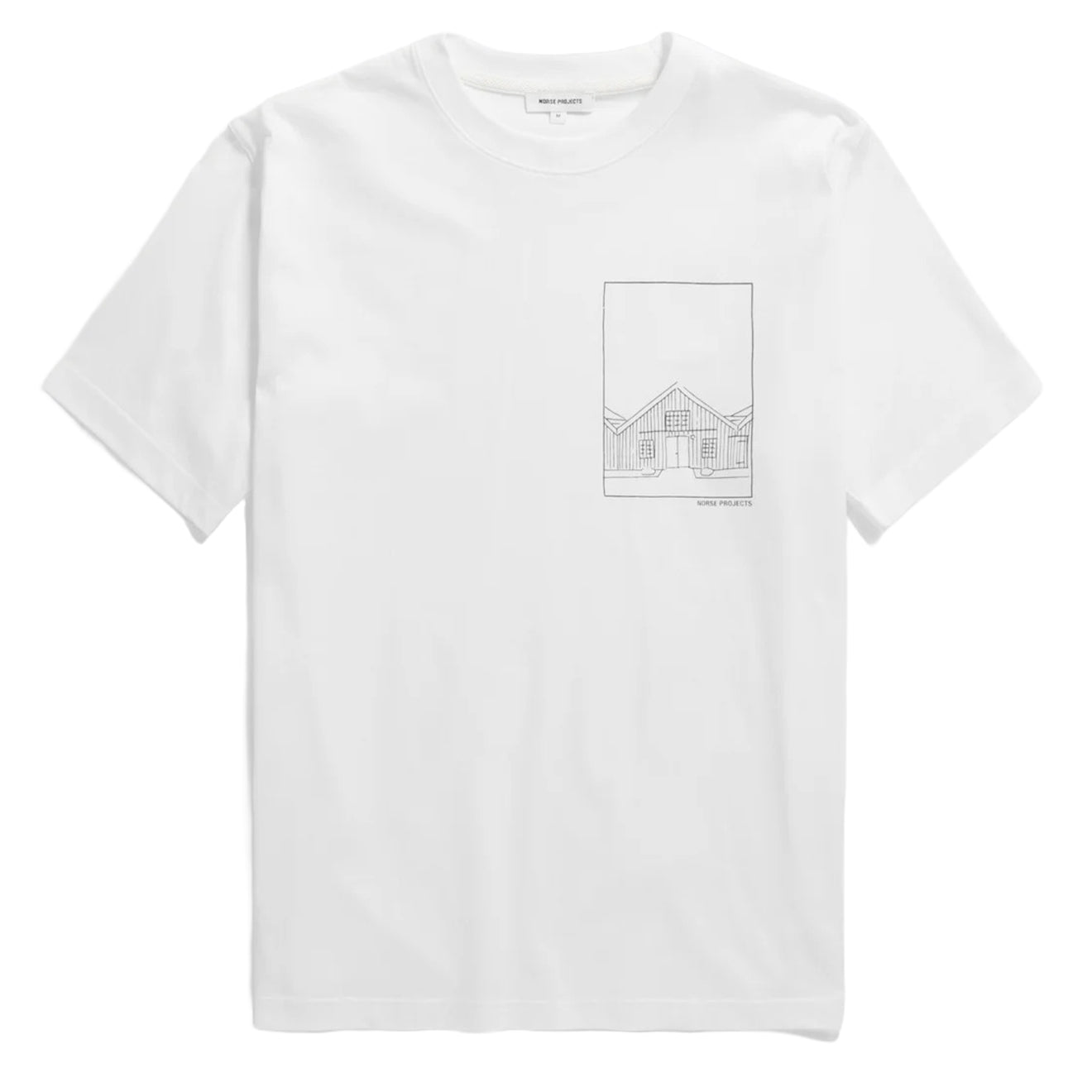 Norse Projects Johannes Organic Kanonbadsvej Print T-shirt White - Parasol Store