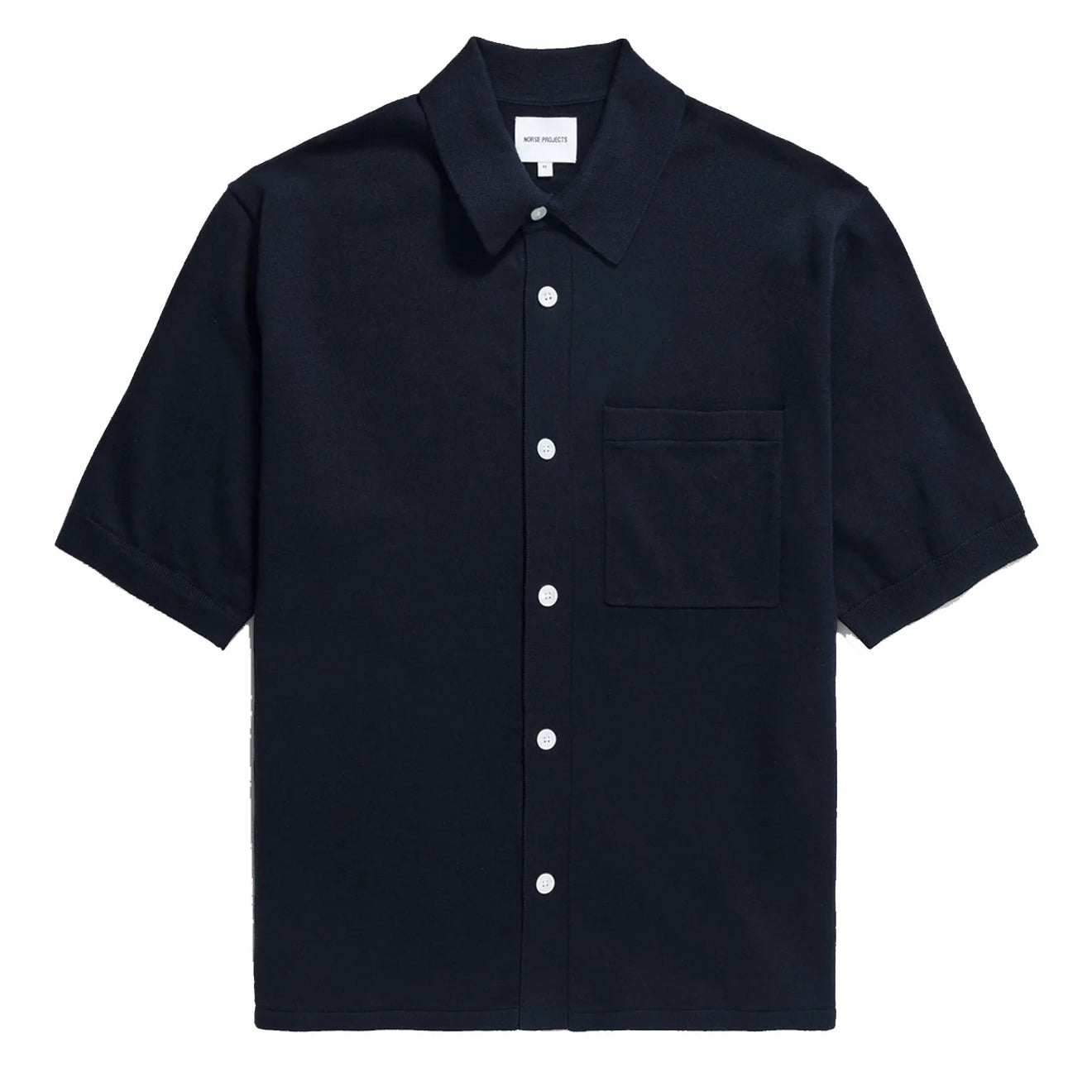 Norse Projects Rollo Cotton Linen SS Shirt Dark Navy - Parasol Store