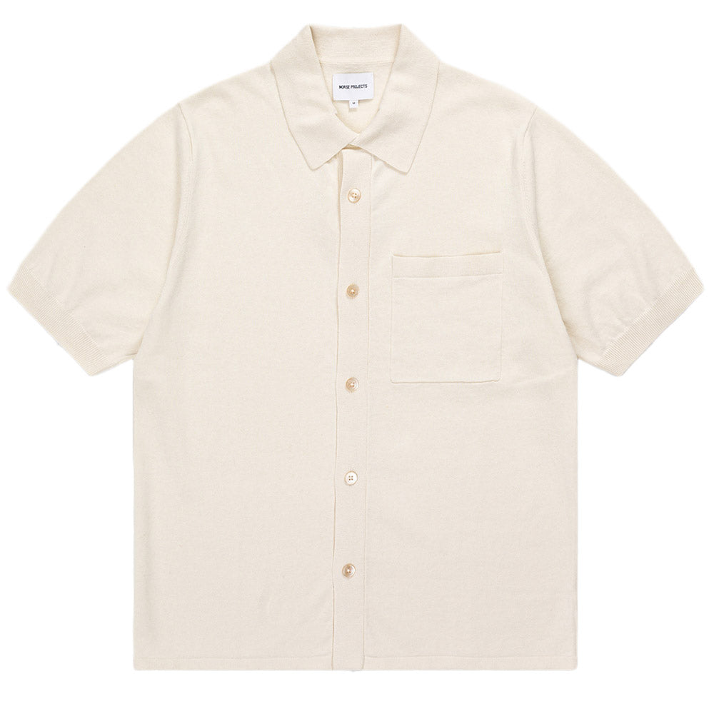 Norse Projects Rollo Cotton Linen SS Shirt Kit White Norse Projects