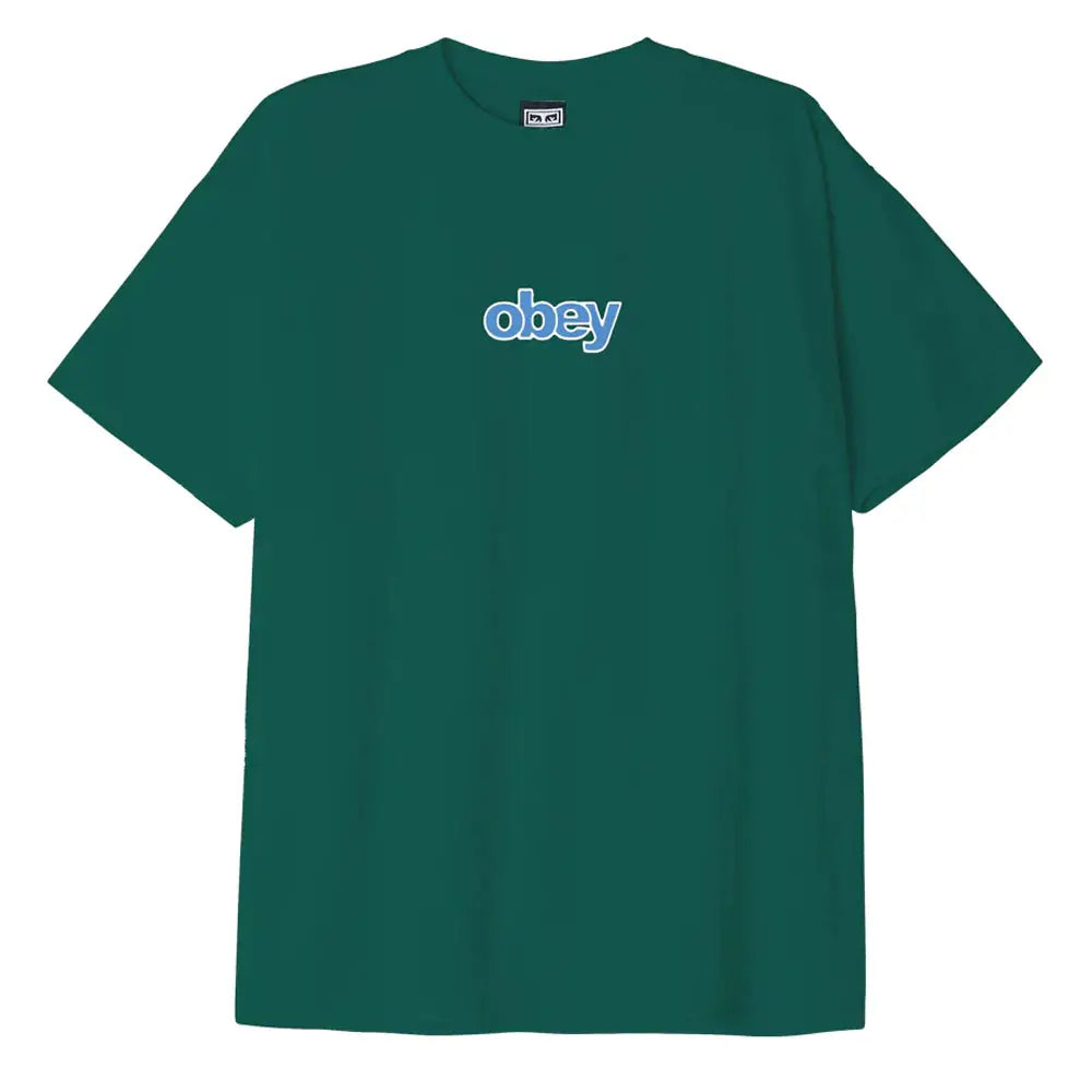 Obey Stack T-Shirt Adventure Green Obey