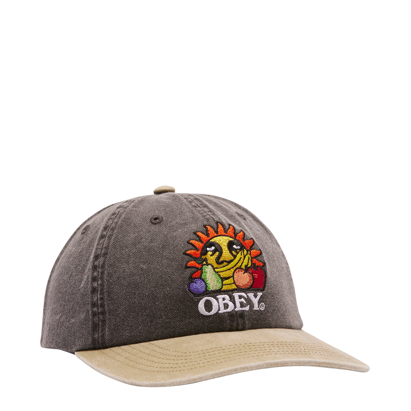 Obey Pigment Fruits 6 Panel Snapback Pigment Black Multi - Parasol Store