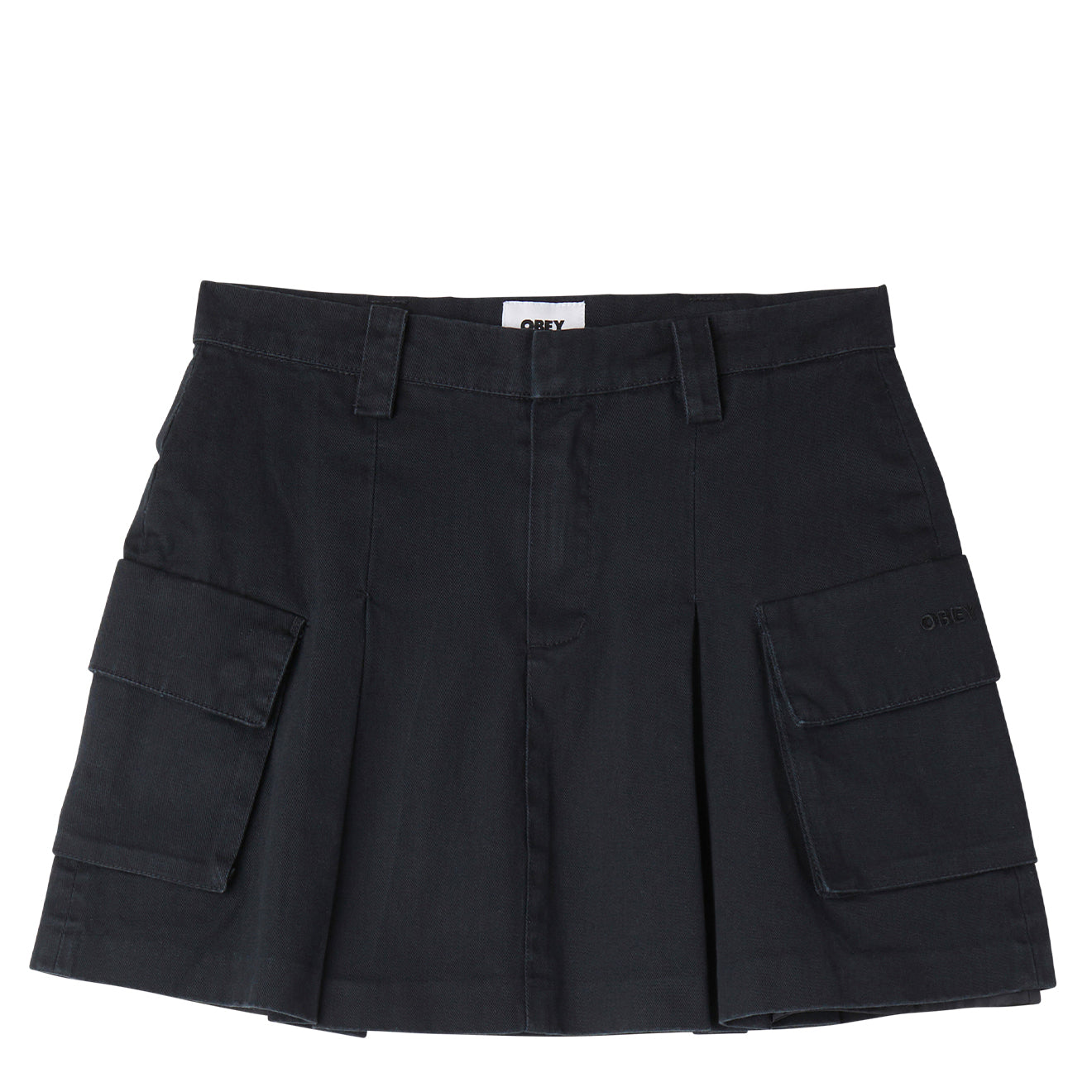 Obey Womens Andrea Cargo Mini Skirt Black - Parasol Store