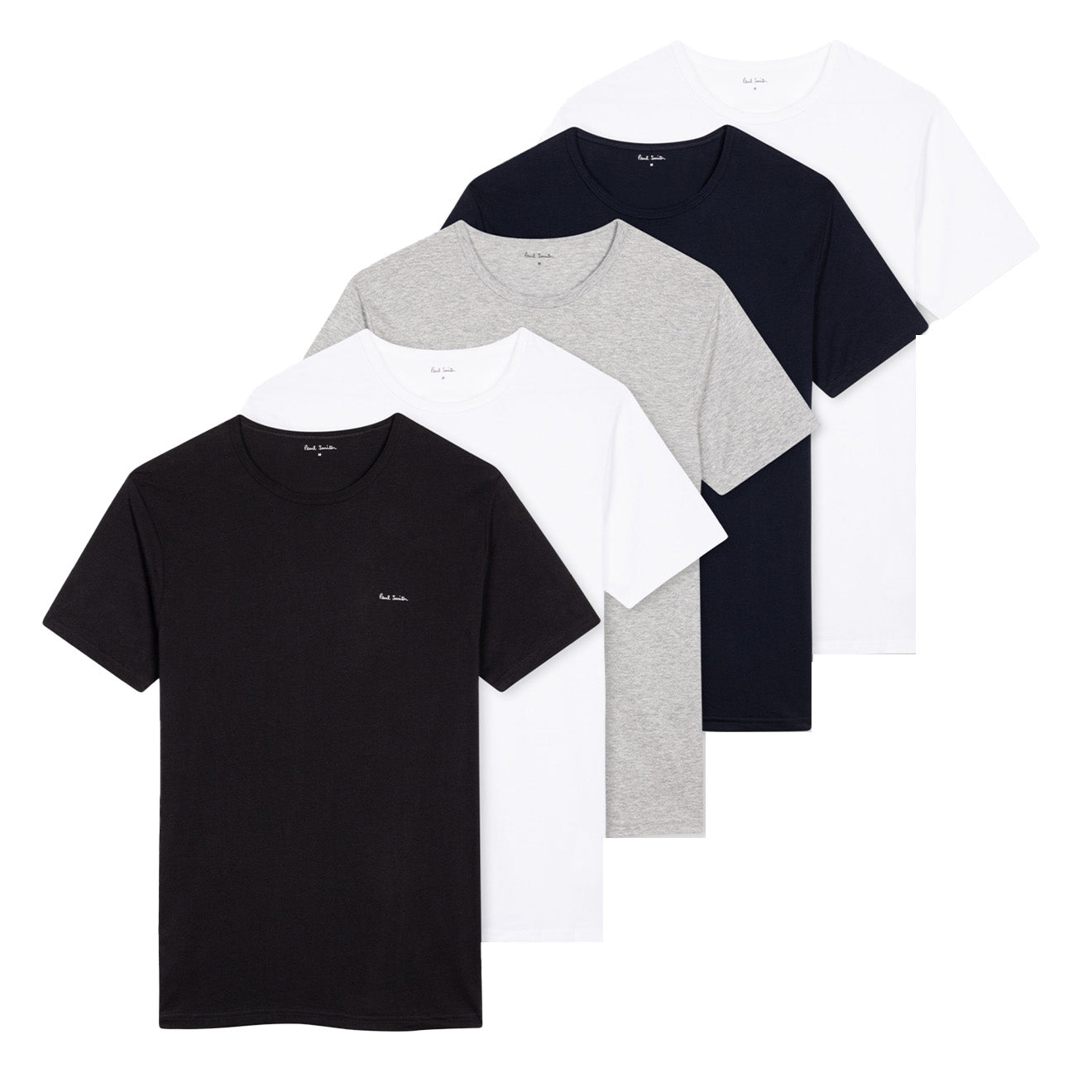 Paul Smith Organic Cotton Logo Lounge T-Shirts Five Pack Multicolour Paul Smith