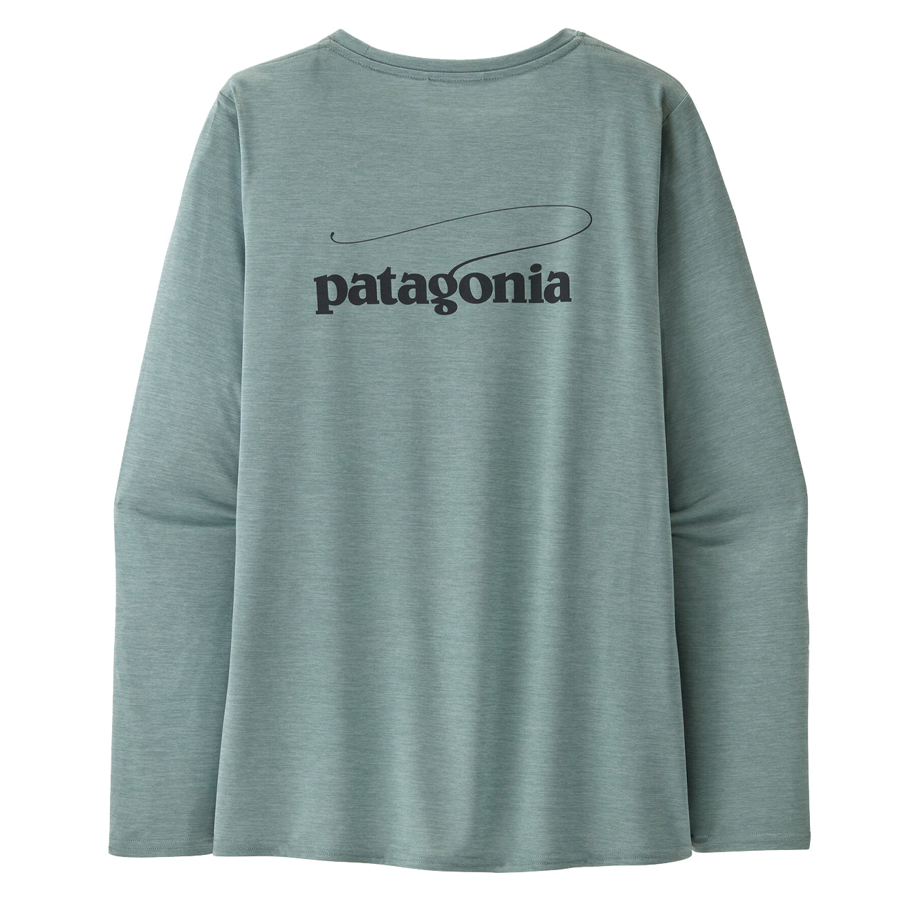 Patagonia Womens L/S Cap Cool Daily Graphic Shirt - Waters Casting Logo / Thermal Blue X-Dye - Parasol Store