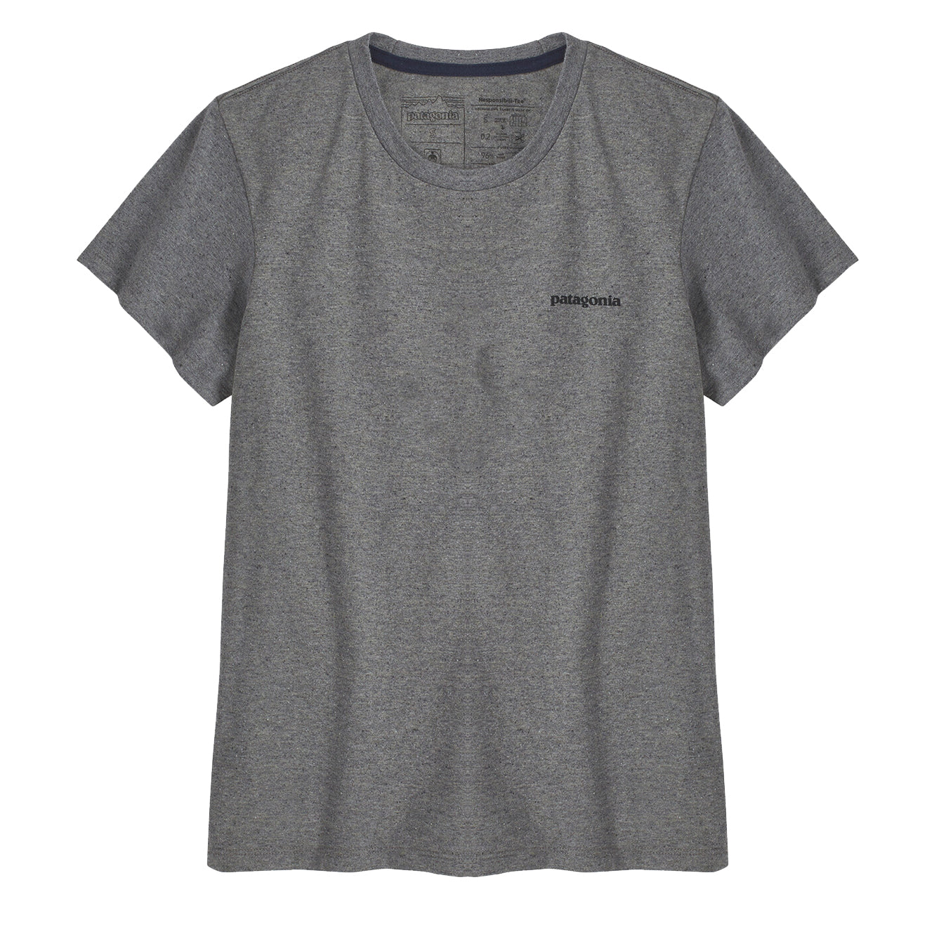 Patagonia Womens P-6 Logo Responsibili-Tee Gravel Heather Patagonia