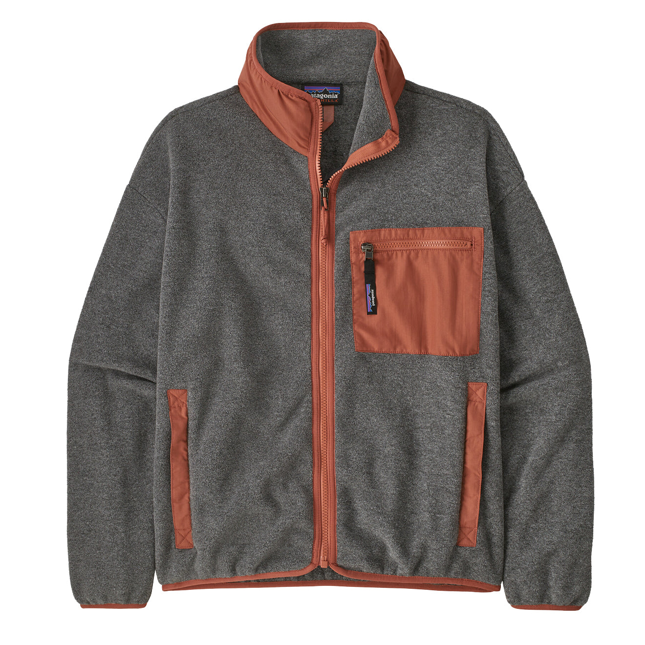 Patagonia Womens Synch Jacket Nickel w/Burl Red