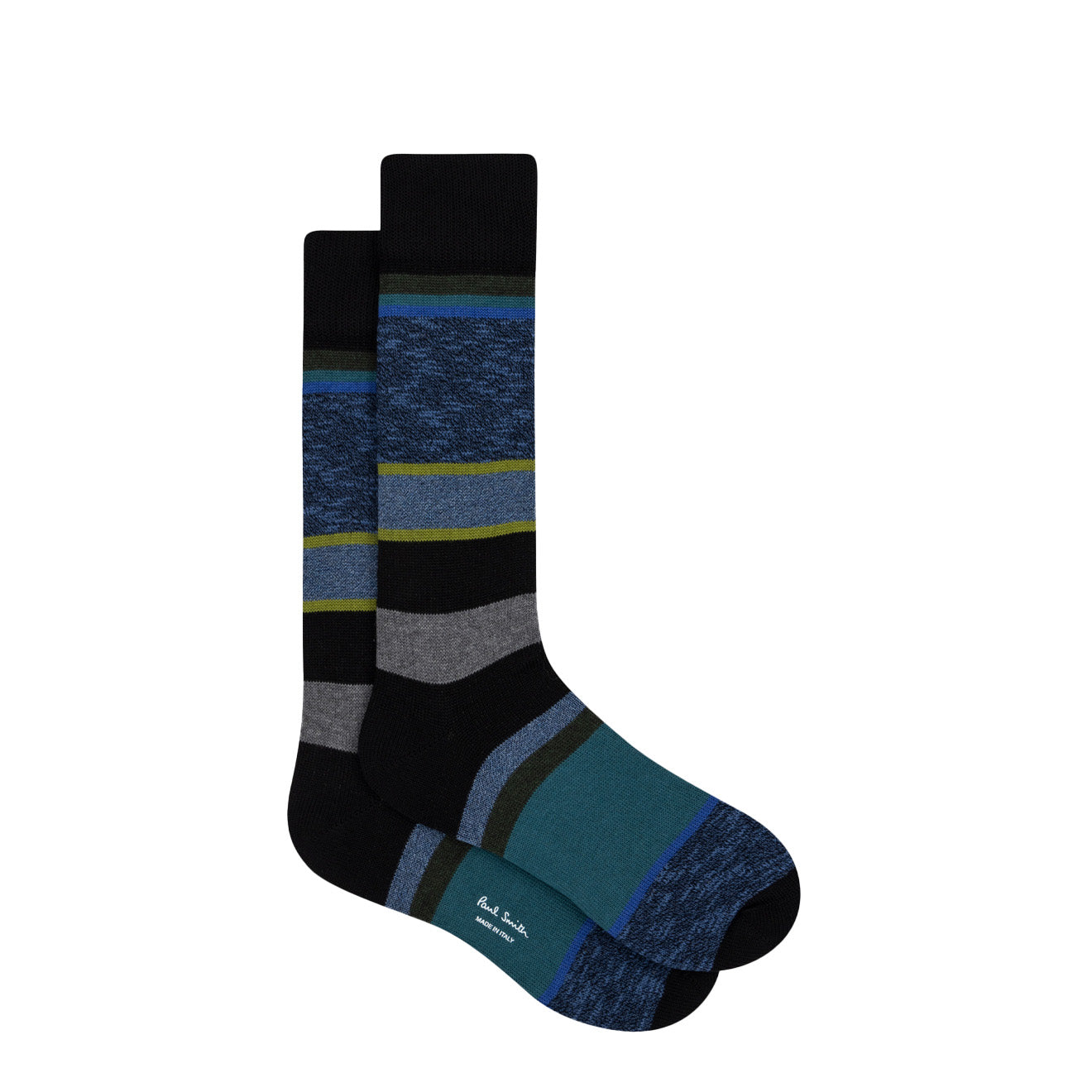 Paul Smith Colin Stripe Socks Black / Blue Paul Smith