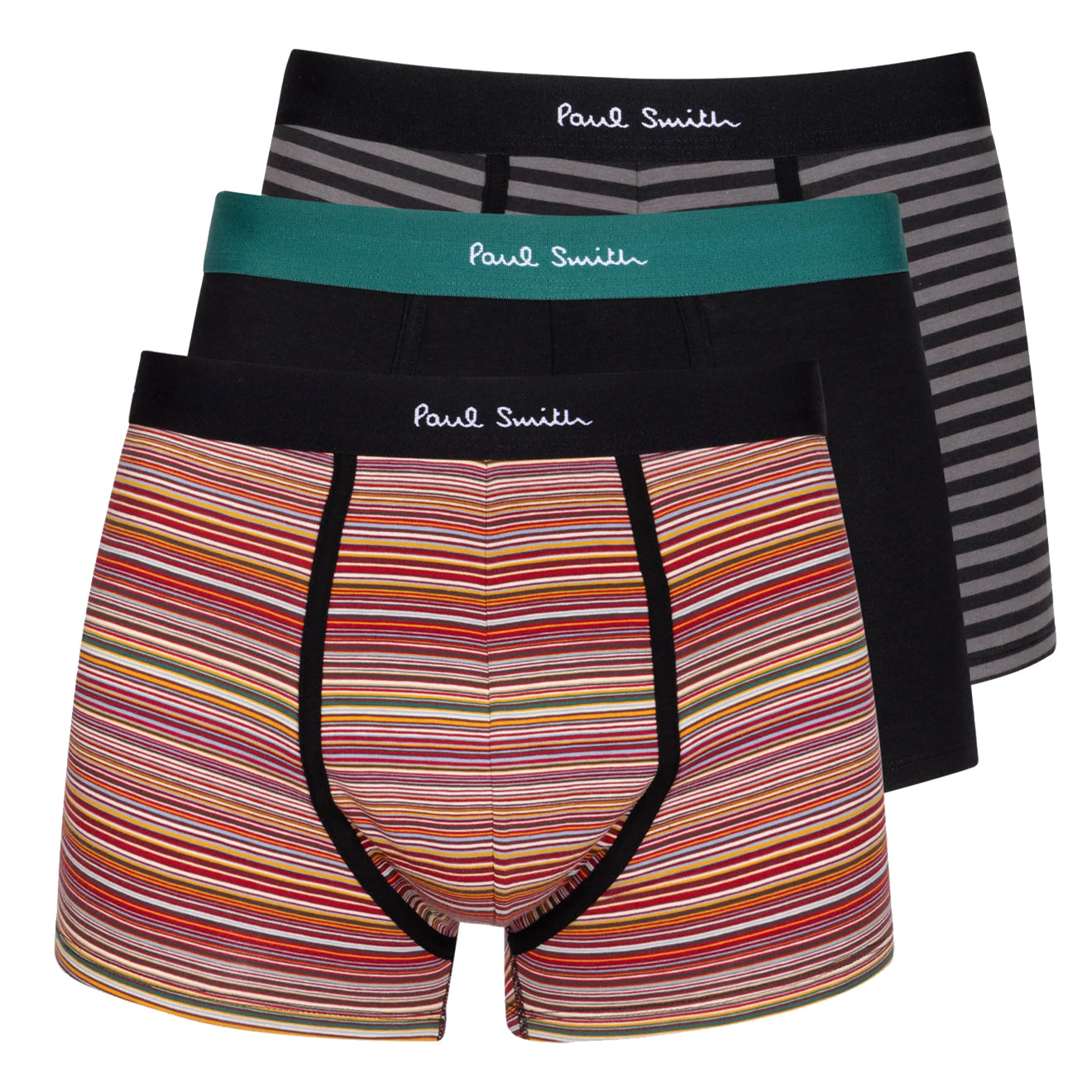 Paul Smith Cotton-Blend Signature Stripe Mixed Boxer Briefs Three Pack - Parasol Store