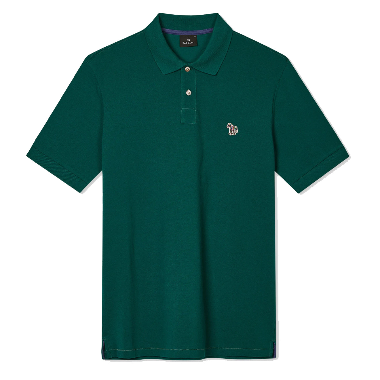 Paul Smith Cotton-Pique Zebra Logo Polo Shirt Teal - Parasol Store