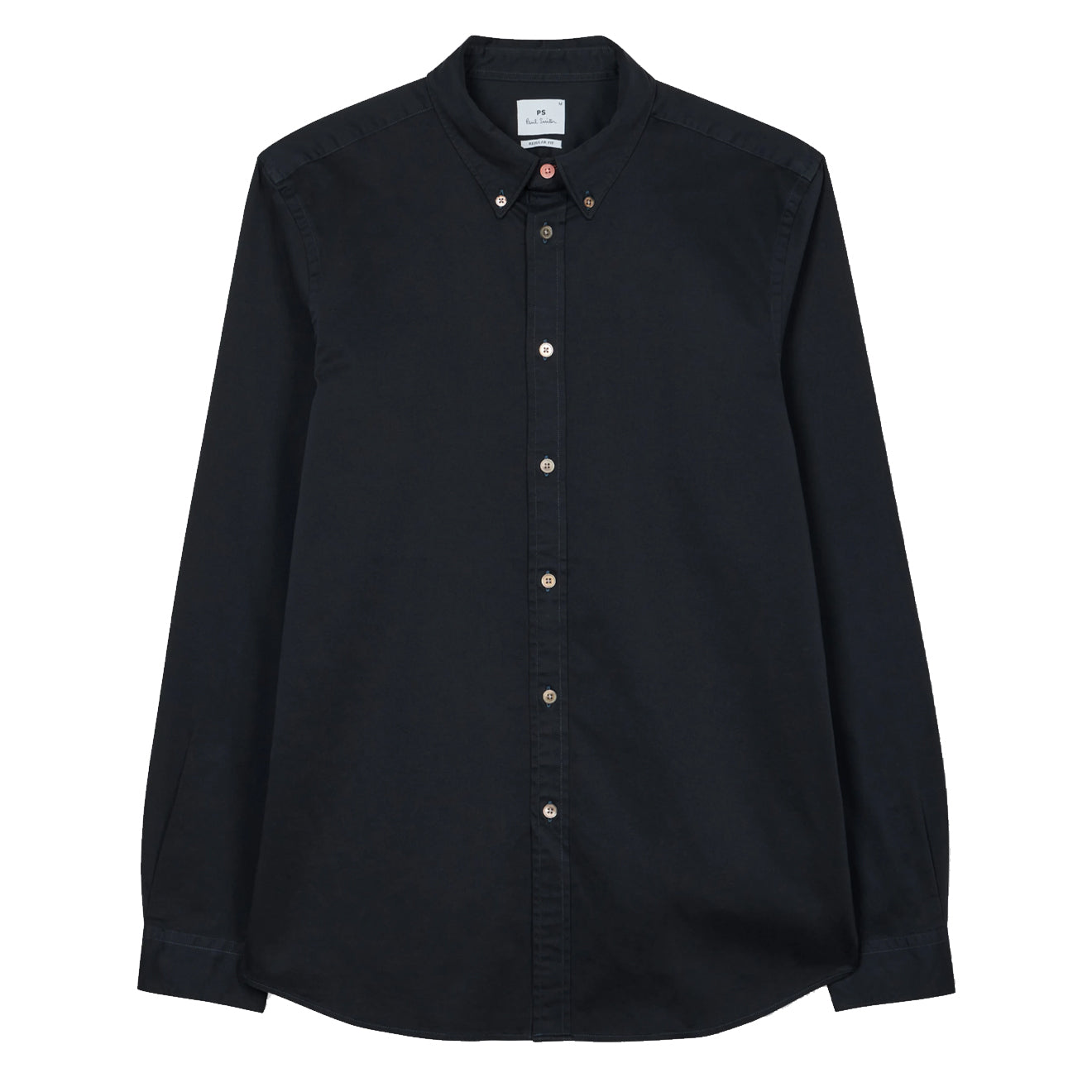 Paul Smith Cotton Sateen Garment-Dyed Shirt Navy - Parasol Store