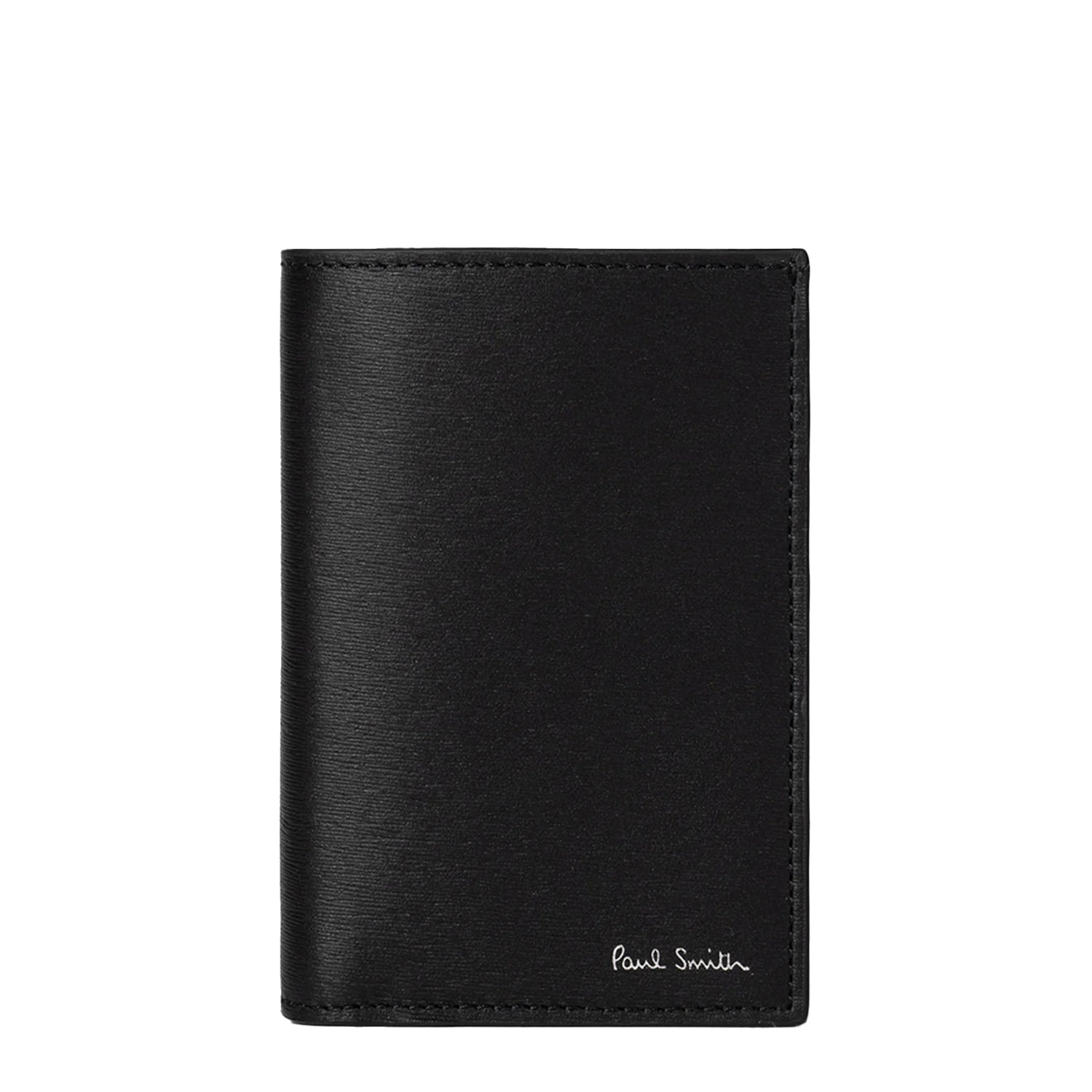 Paul Smith Mini Stripe Leather Bi-Fold Wallet Black - Parasol Store