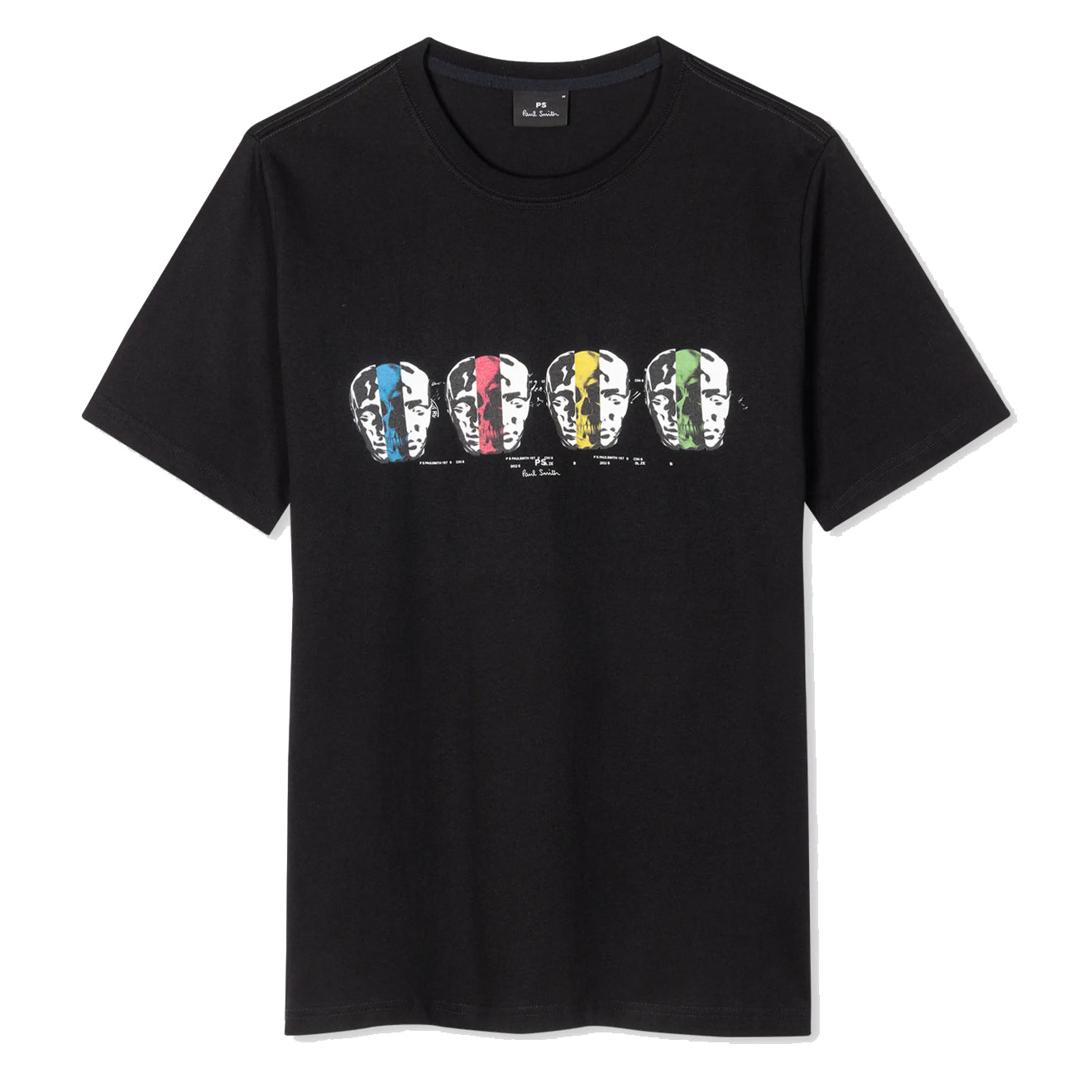 Paul Smith Reg Fit T Shirt Faces  Black - Parasol Store