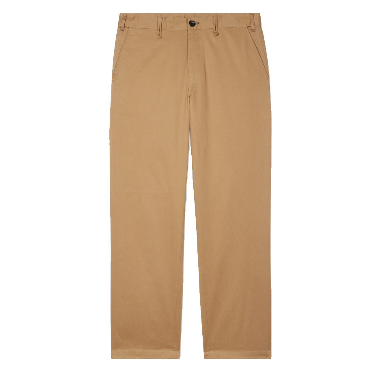 Paul Smith Relaxed-Fit Tan Stretch-Cotton Sateen Trousers Tan - Parasol Store