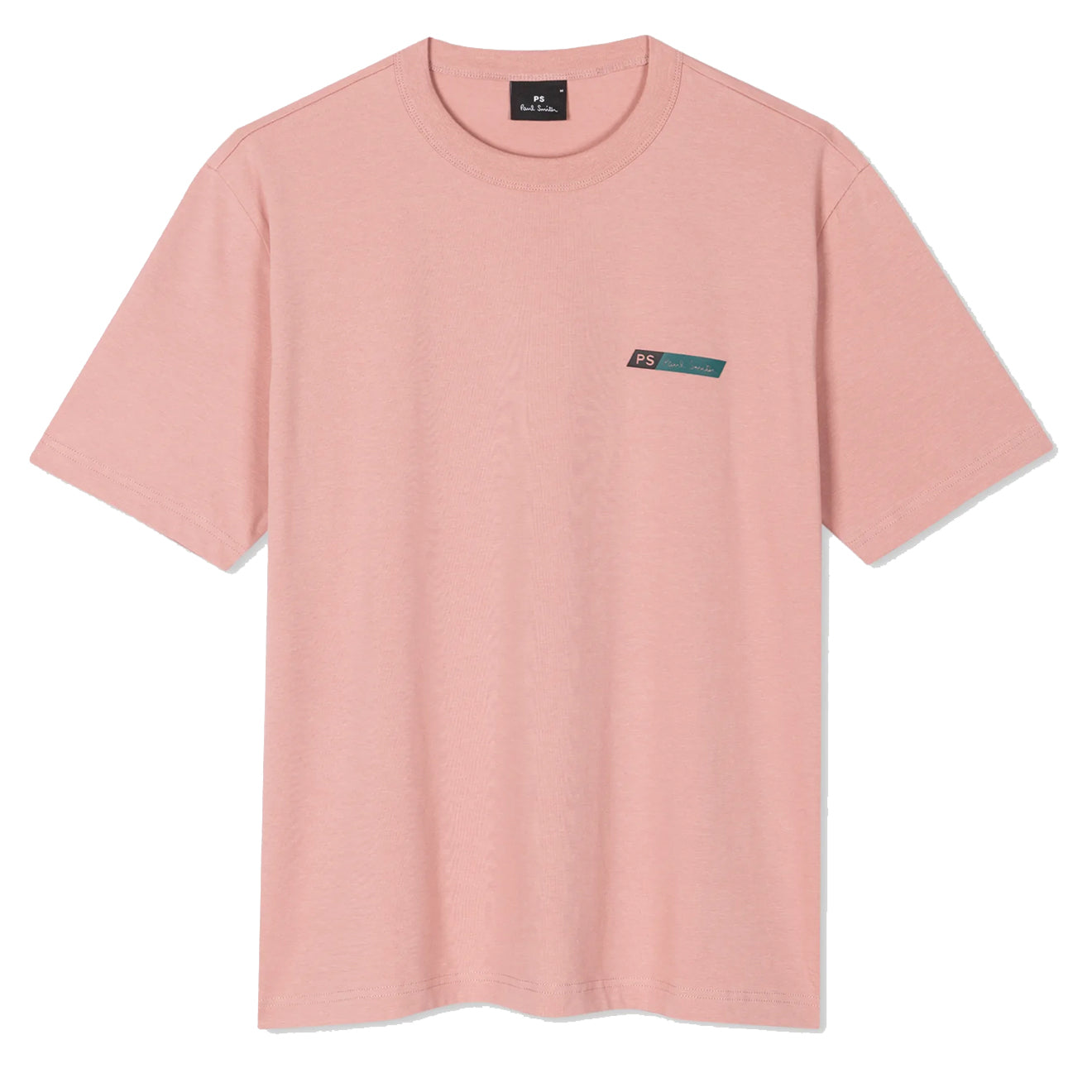 Paul Smith S/S PS Slant Logo Cotton-Blend T-Shirt Pink - Parasol Store