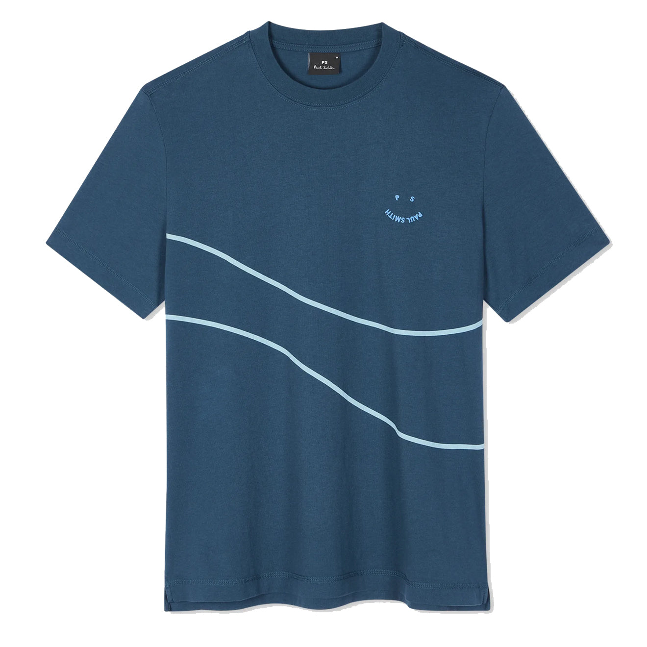 Paul Smith S/S Tshirt PS Happy Wave Inky Blue - Parasol Store