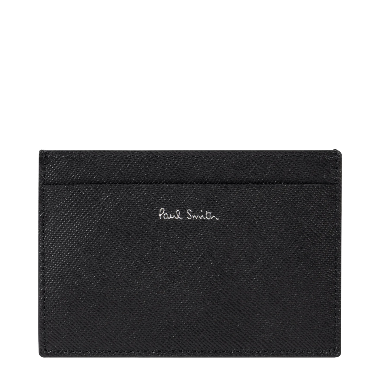 Paul Smith 'Mini Blur' Print Leather Card Holder Black - Parasol Store