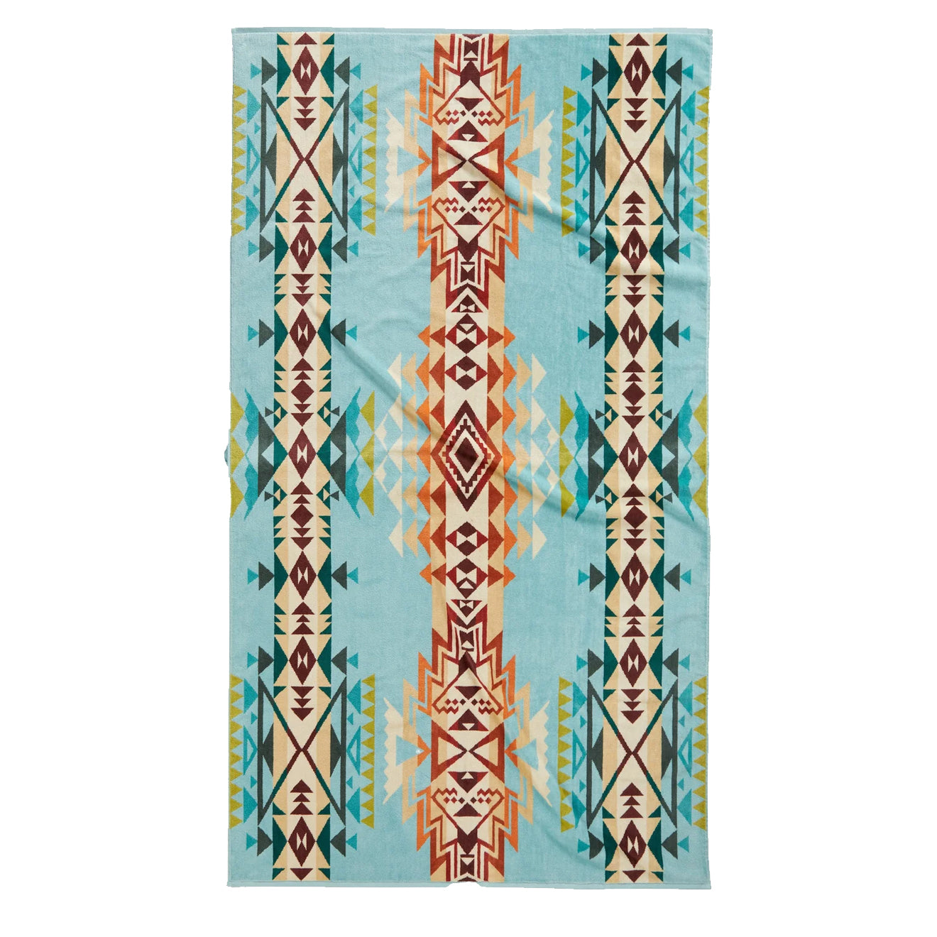 Pendleton Oversized Jacquard Spa Towel Highland Peak Aqua - Parasol Store