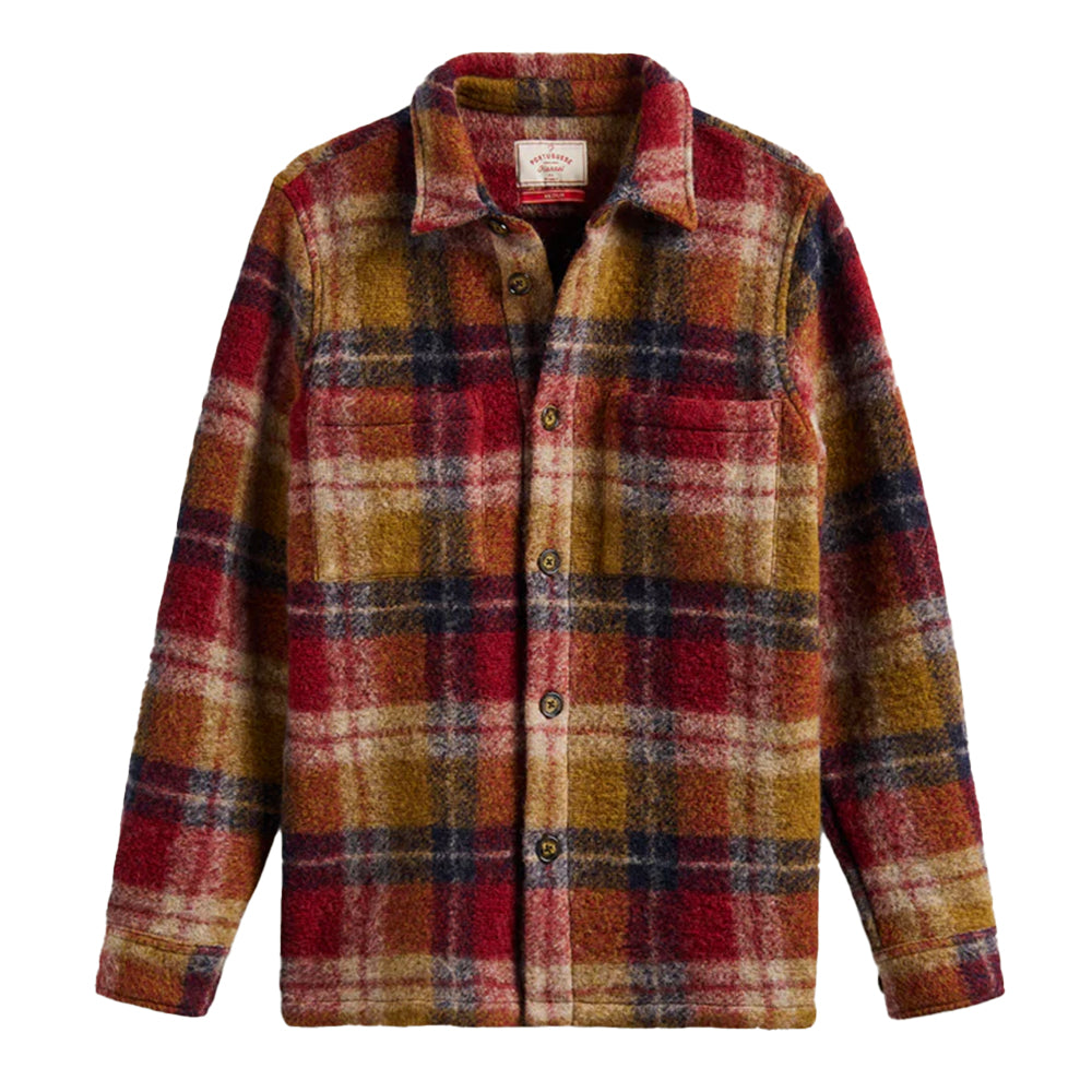 Portuguese Flannel Parker Overshirt Bordeaux - Parasol Store