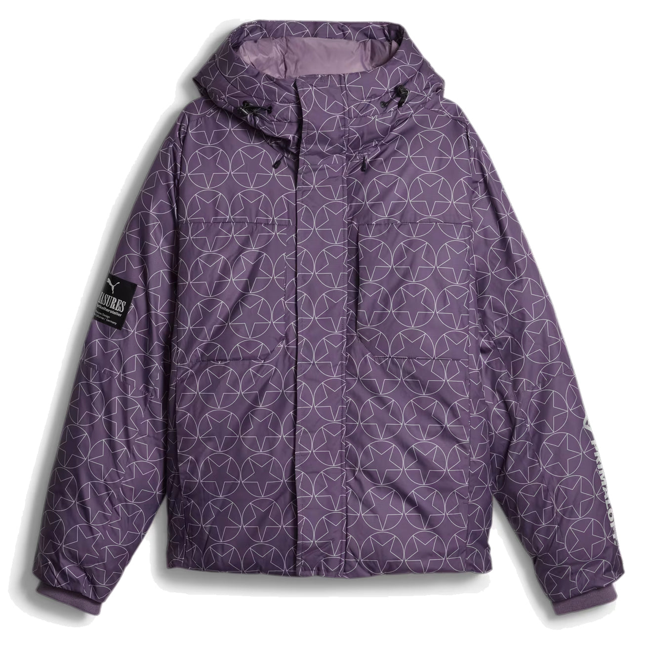 Puma Puma X Pleasures Womens Puffer Jacket Purple Charcoal Puma