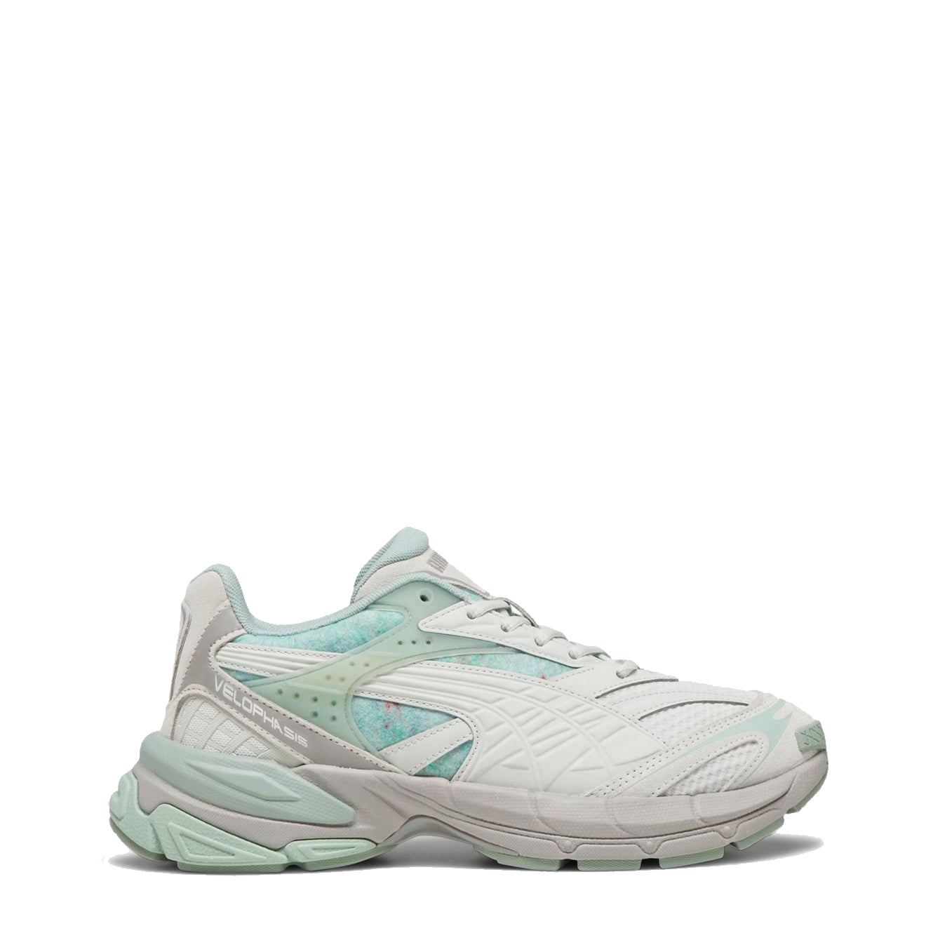 Puma Womens Velophasis Rerooted Trainer Sedate Gray / Green Fog Puma