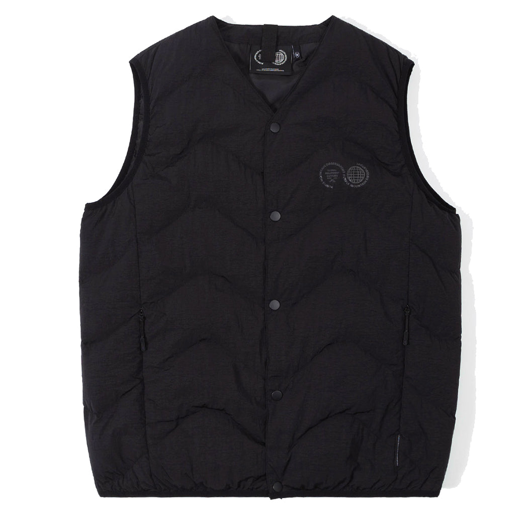 Purple Mountain Observatory Quilted Vest  Black Purple Mountain Observatory