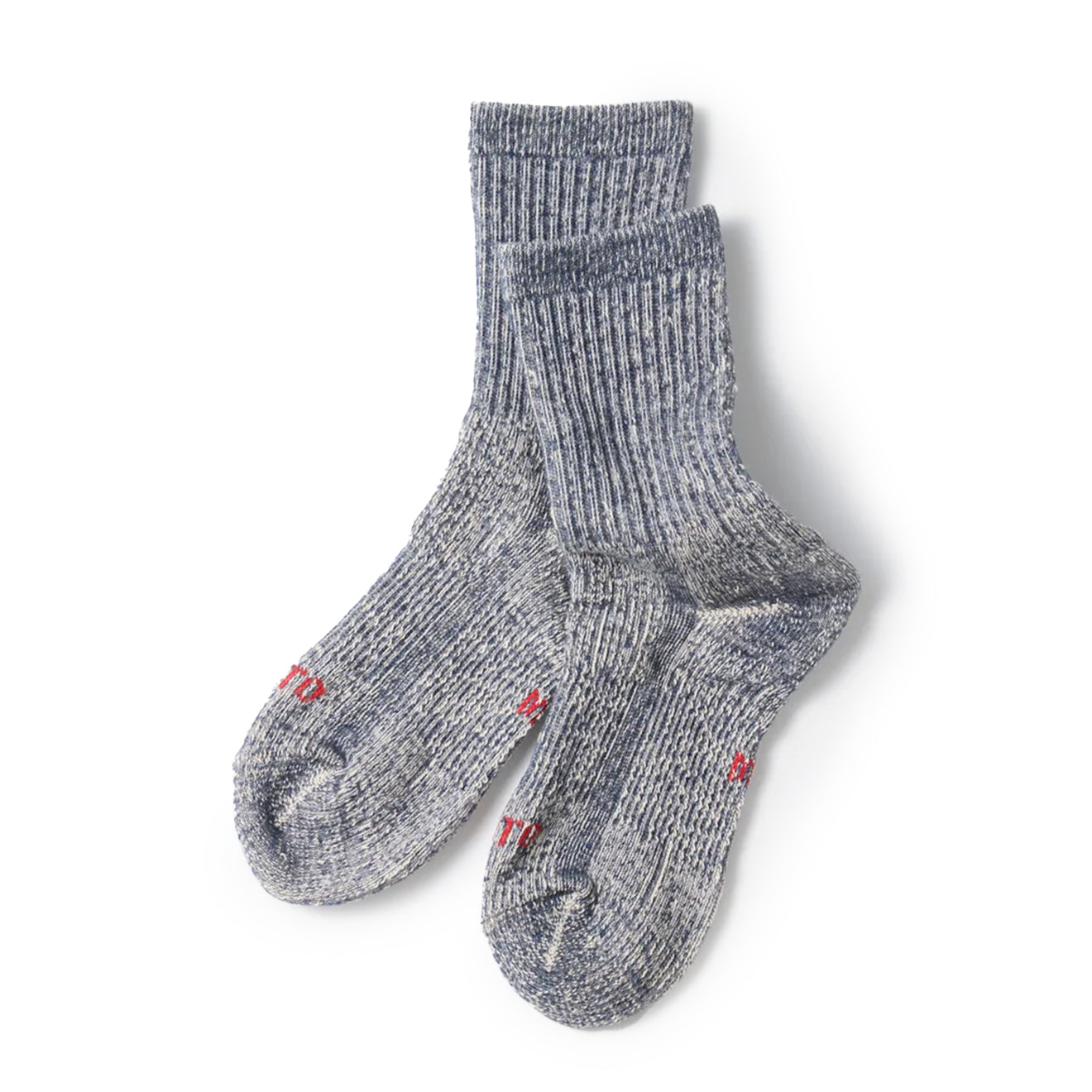 Rototo Double Face Mini Crew Socks Organic Cotton Navy - Parasol Store