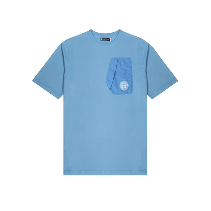 ST95 Globe Pocket Tee Light Blue ST95