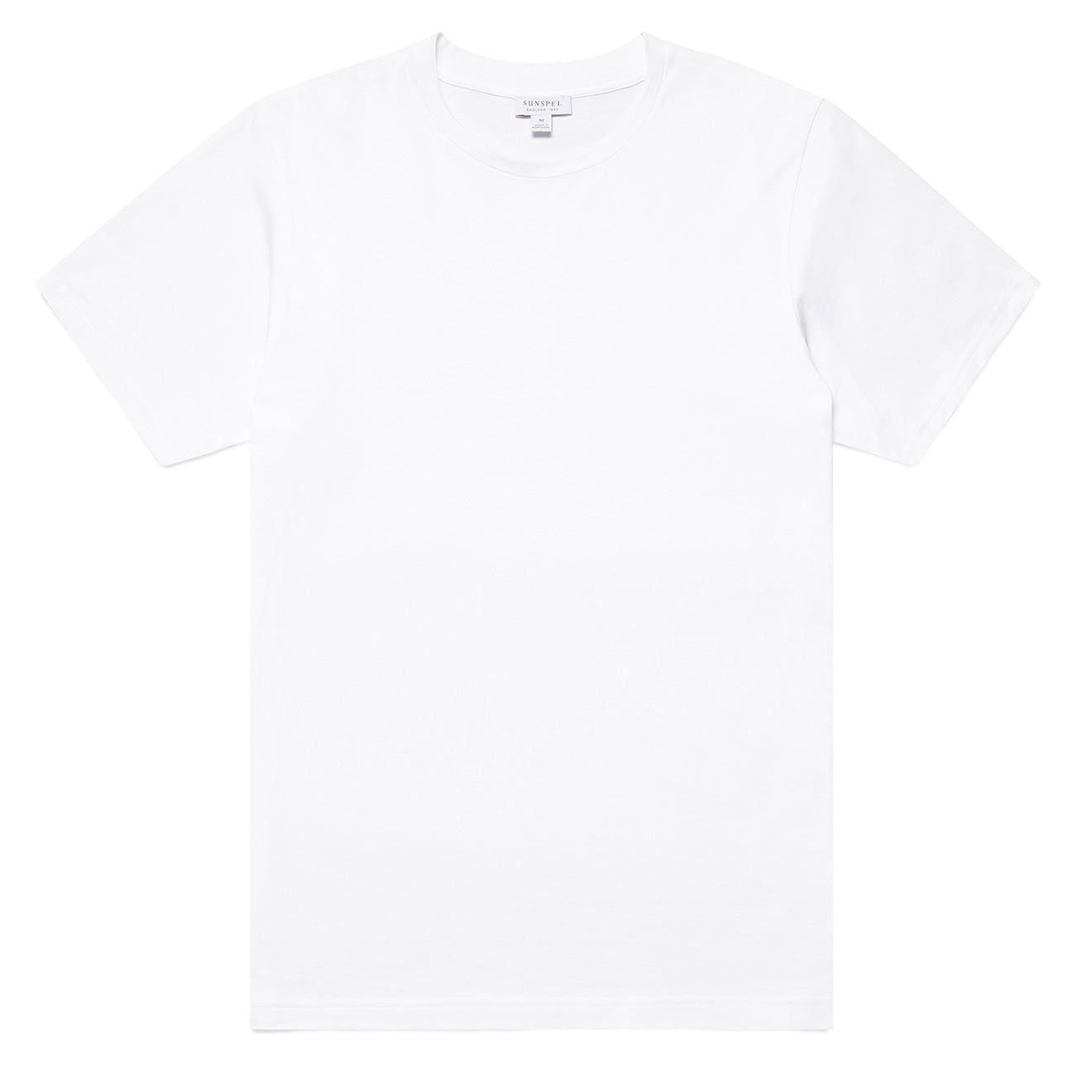 Sunspel Womens Boy-Fit Crew Neck T-Shirt White Sunspel