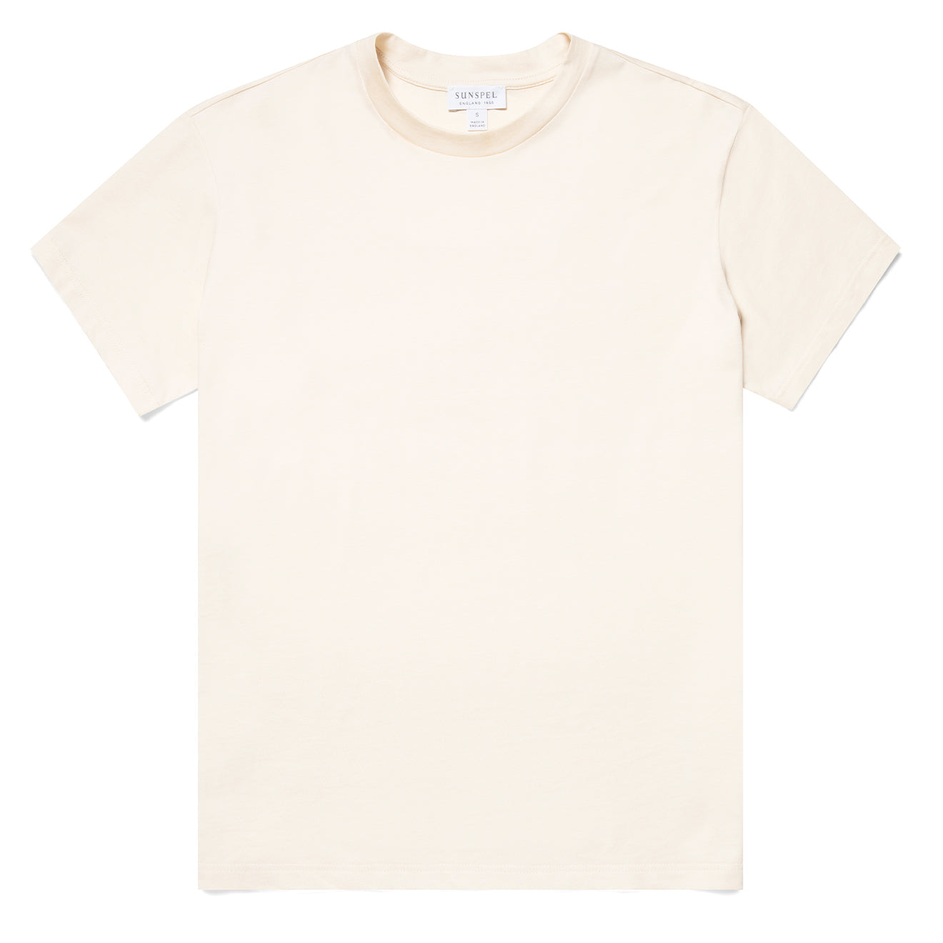 Sunspel Womens Boy-Fit Crew Neck T-Shirt Undyed Sunspel