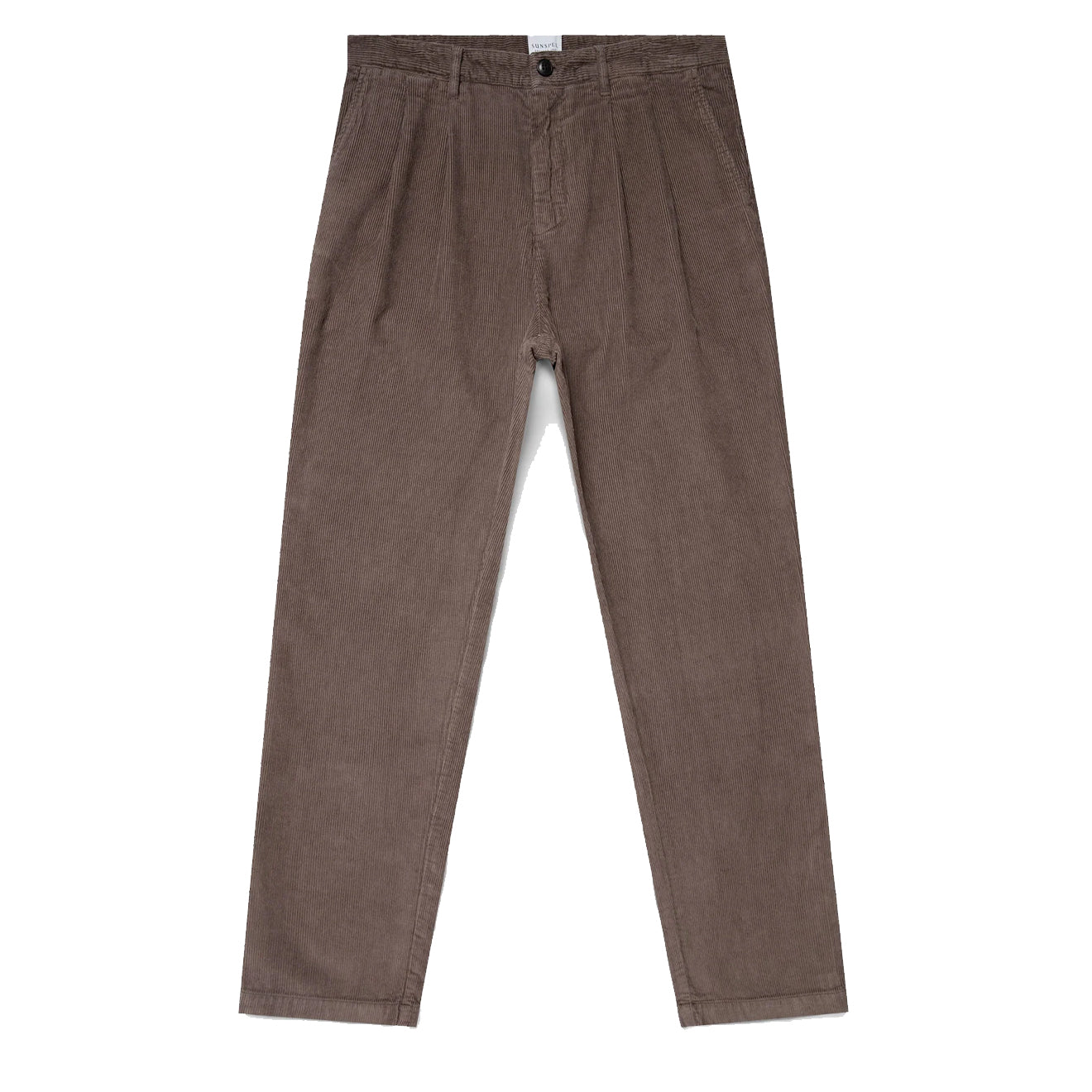 Sunspel Double Pleat Corduroy Trouser Cedar Sunspel