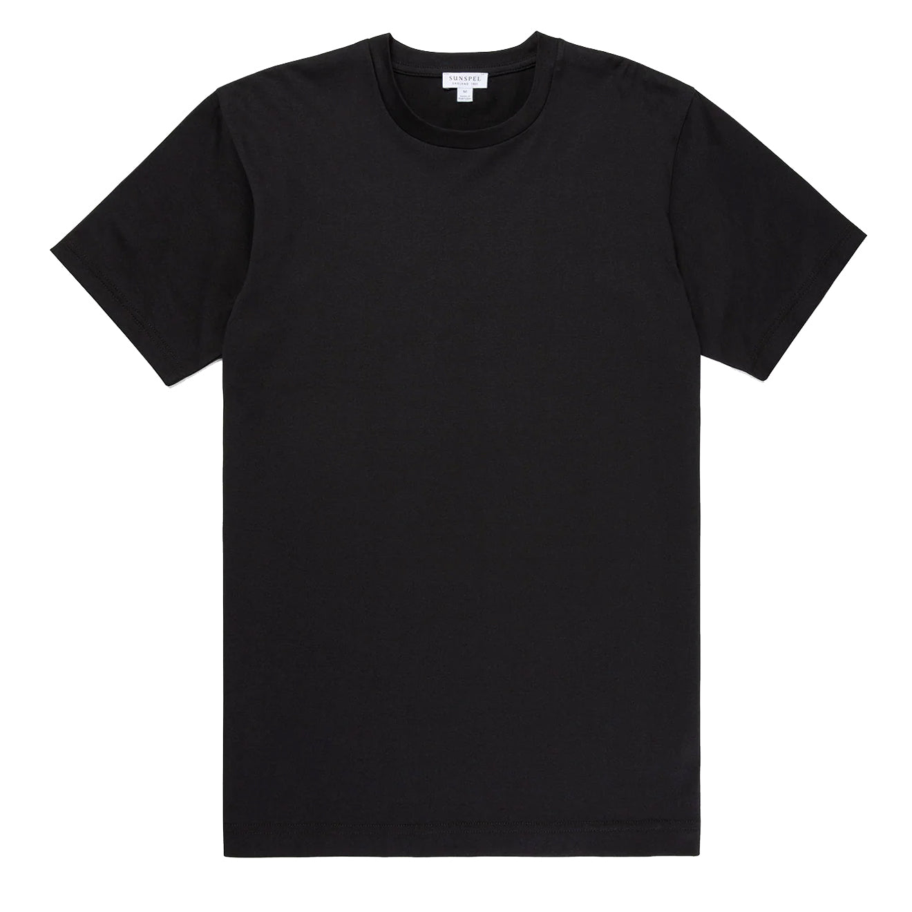 Sunspel Riviera Midweight T-Shirt Black - Parasol Store